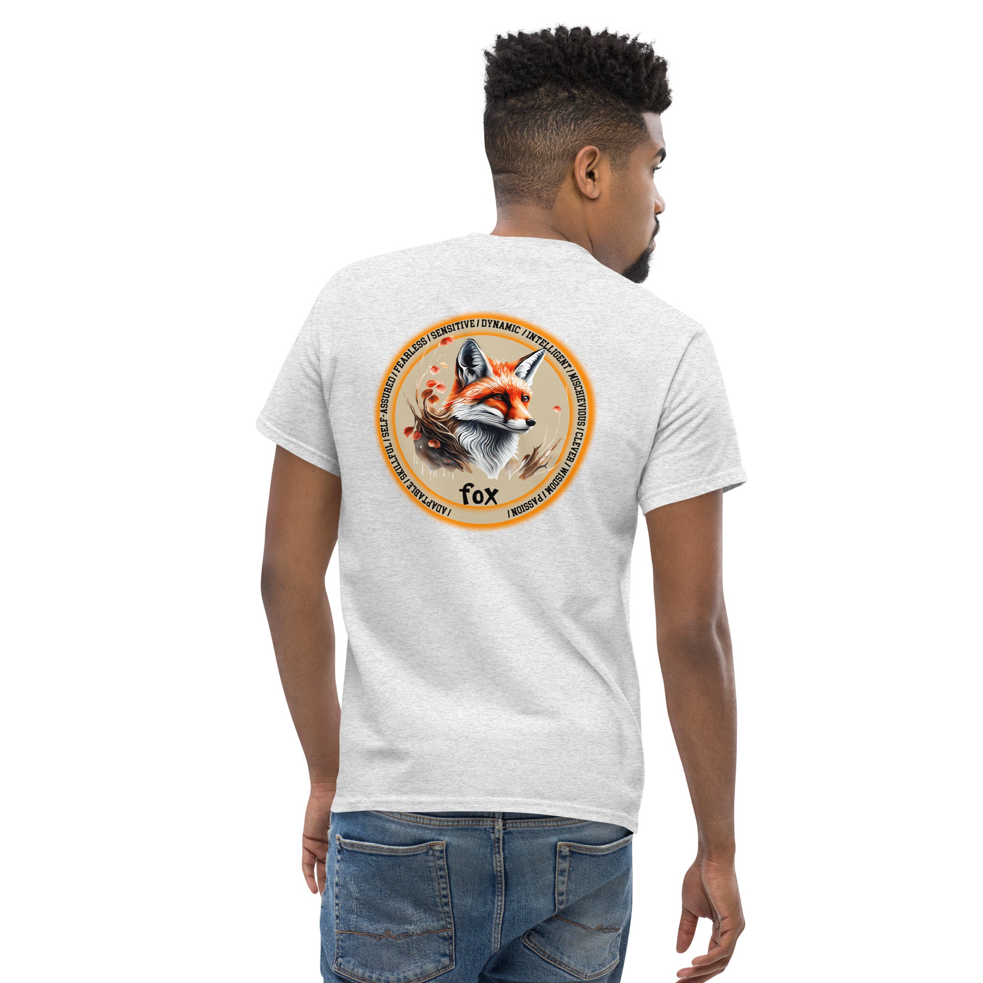 Mascot Spirit Animal Totem:  FOX: Men’s Classic Tee T-Shirt: Gildan