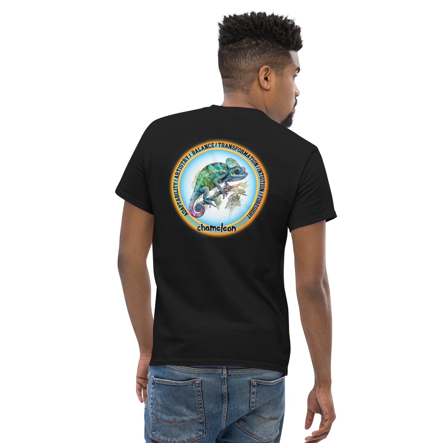 Mascot Spirit Animal Totem:  CHAMELEON: Men’s Classic Tee T-Shirt: Gildan