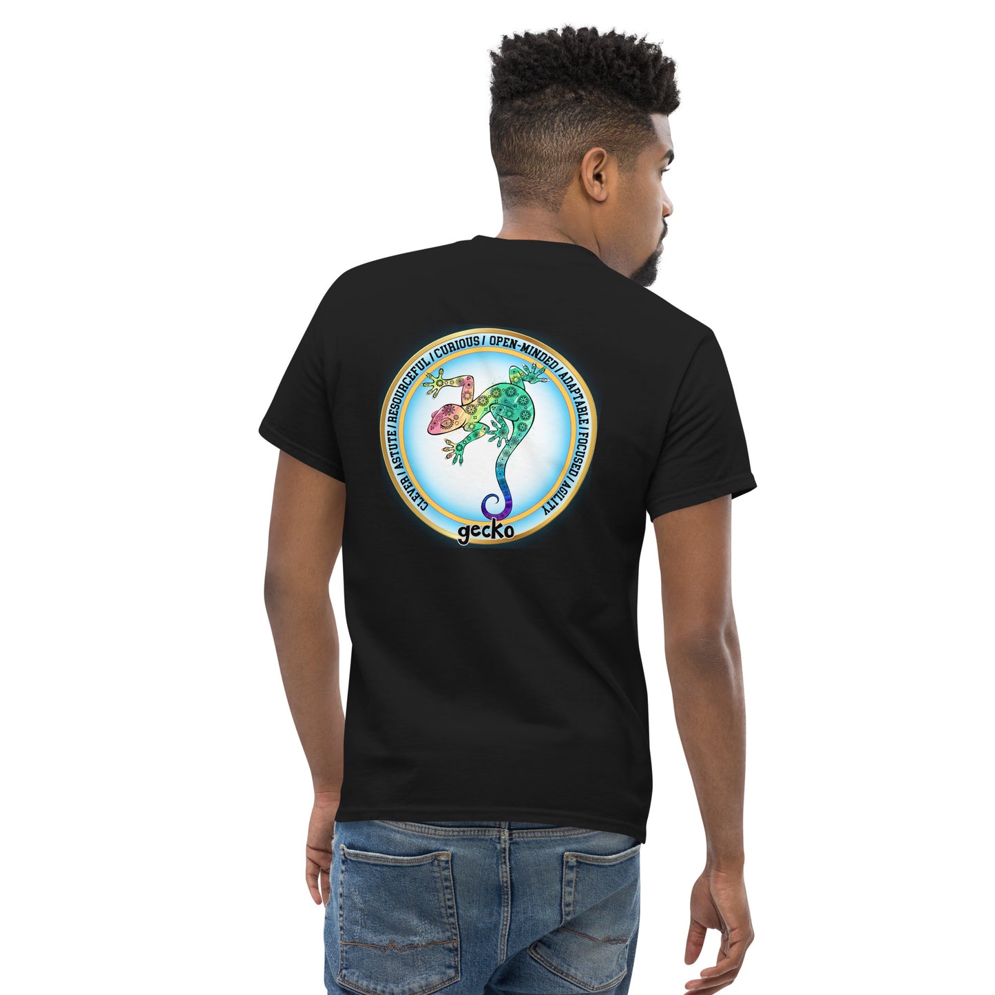 Mascot Spirit Animal Totem:  GECKO: Men’s Classic Tee T-Shirt: Gildan