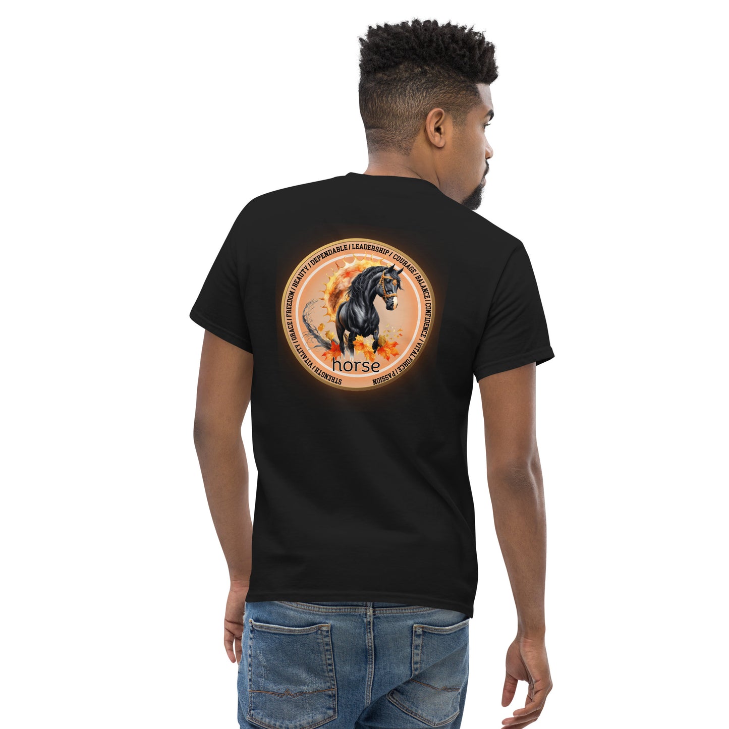 Mascot Spirit Animal Totem:  HORSE: Men’s Classic Tee T-Shirt: Gildan