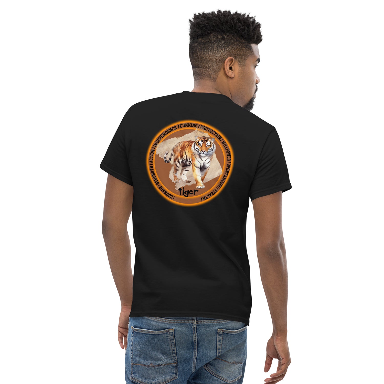 Mascot Spirit Animal Totem:  TIGER: Men’s Classic Tee T-Shirt: Gildan