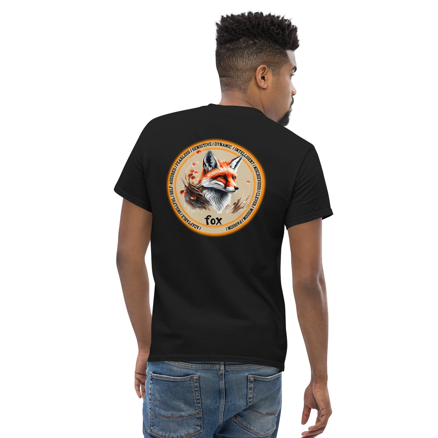 Mascot Spirit Animal Totem:  FOX: Men’s Classic Tee T-Shirt: Gildan