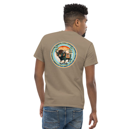 Mascot Spirit Animal Totem:  BUFFALO: Men’s Classic Tee T-Shirt: Gildan