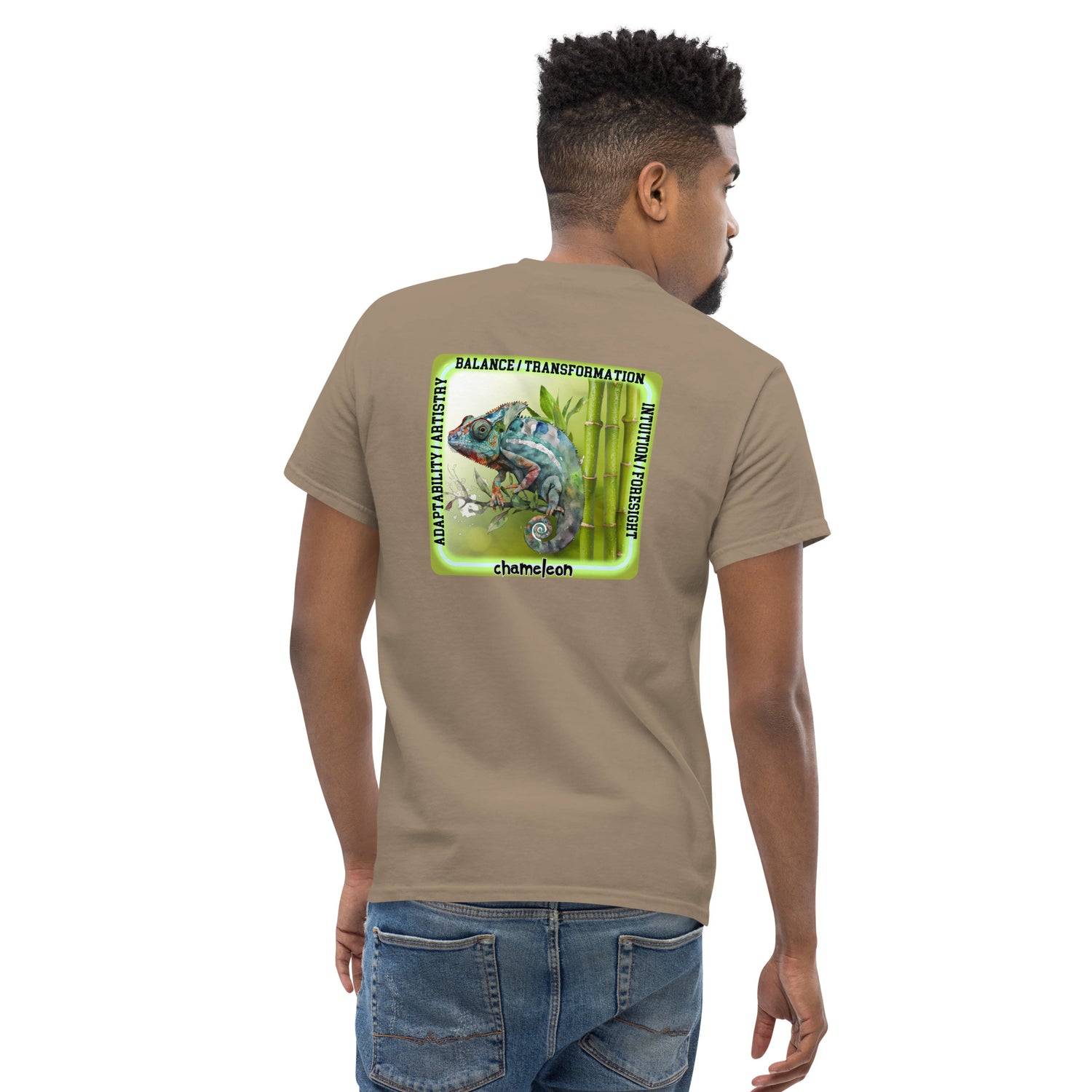 Mascot Spirit Animal Totem:  CHAMELEON: Men’s Classic Tee T-Shirt: Gildan