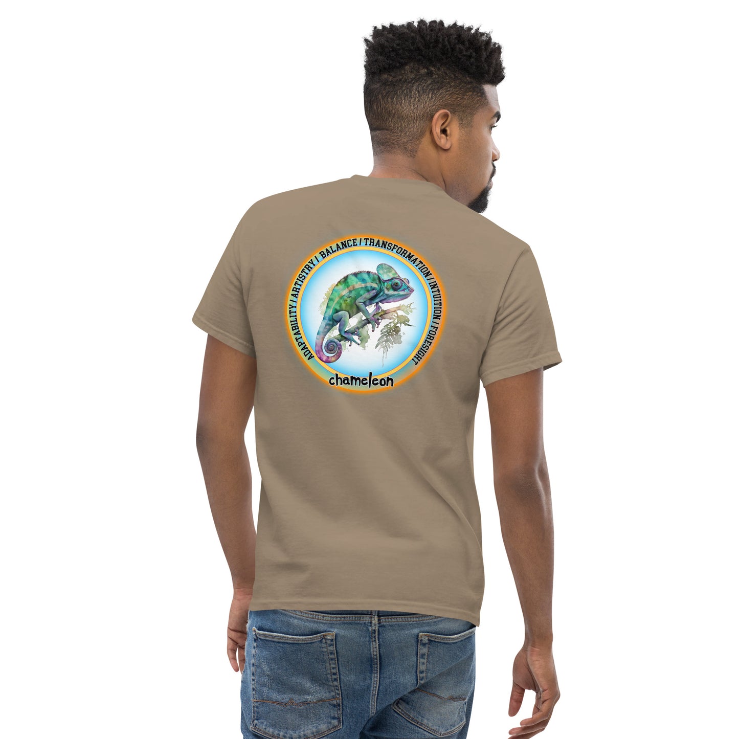 Mascot Spirit Animal Totem:  CHAMELEON: Men’s Classic Tee T-Shirt: Gildan