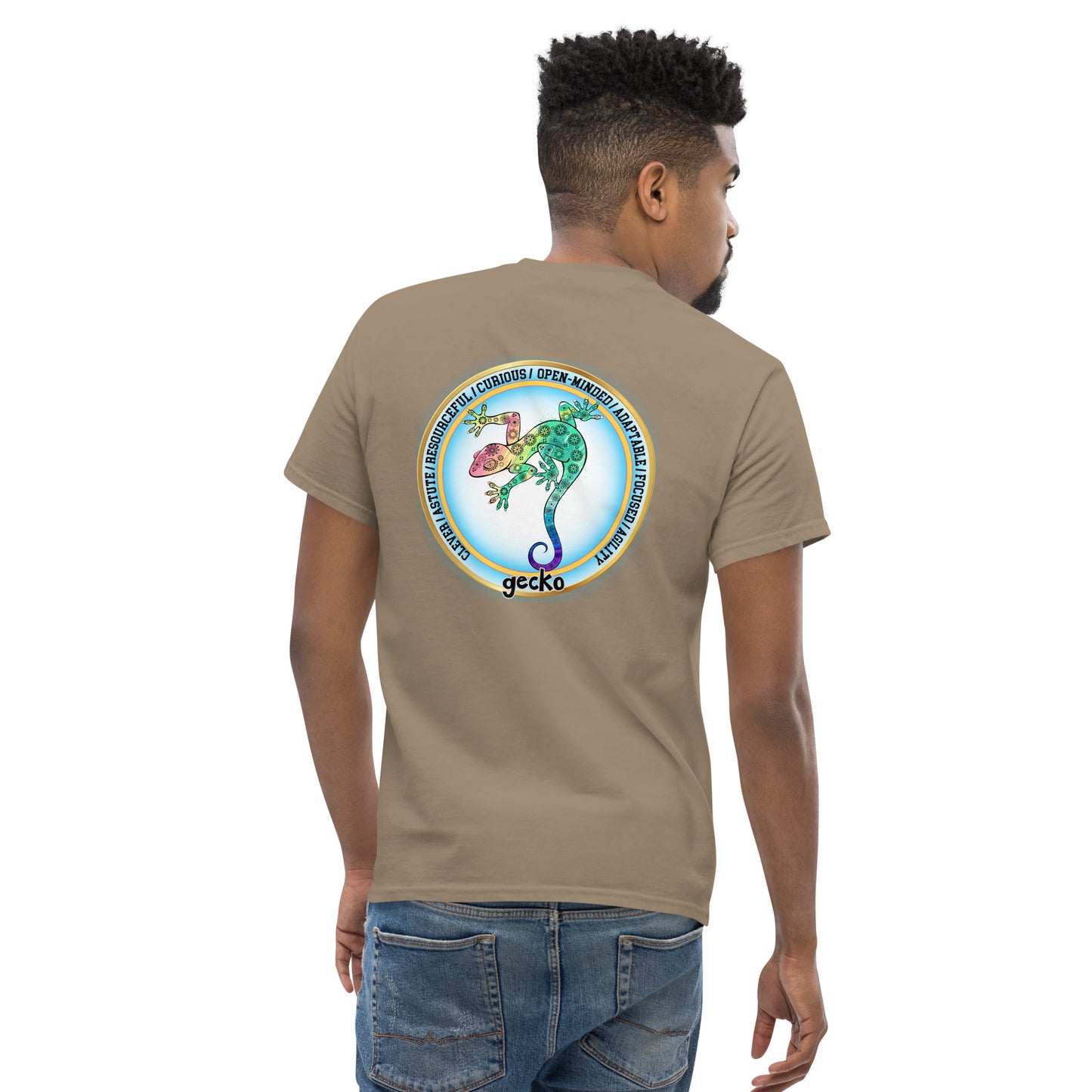 Mascot Spirit Animal Totem:  GECKO: Men’s Classic Tee T-Shirt: Gildan
