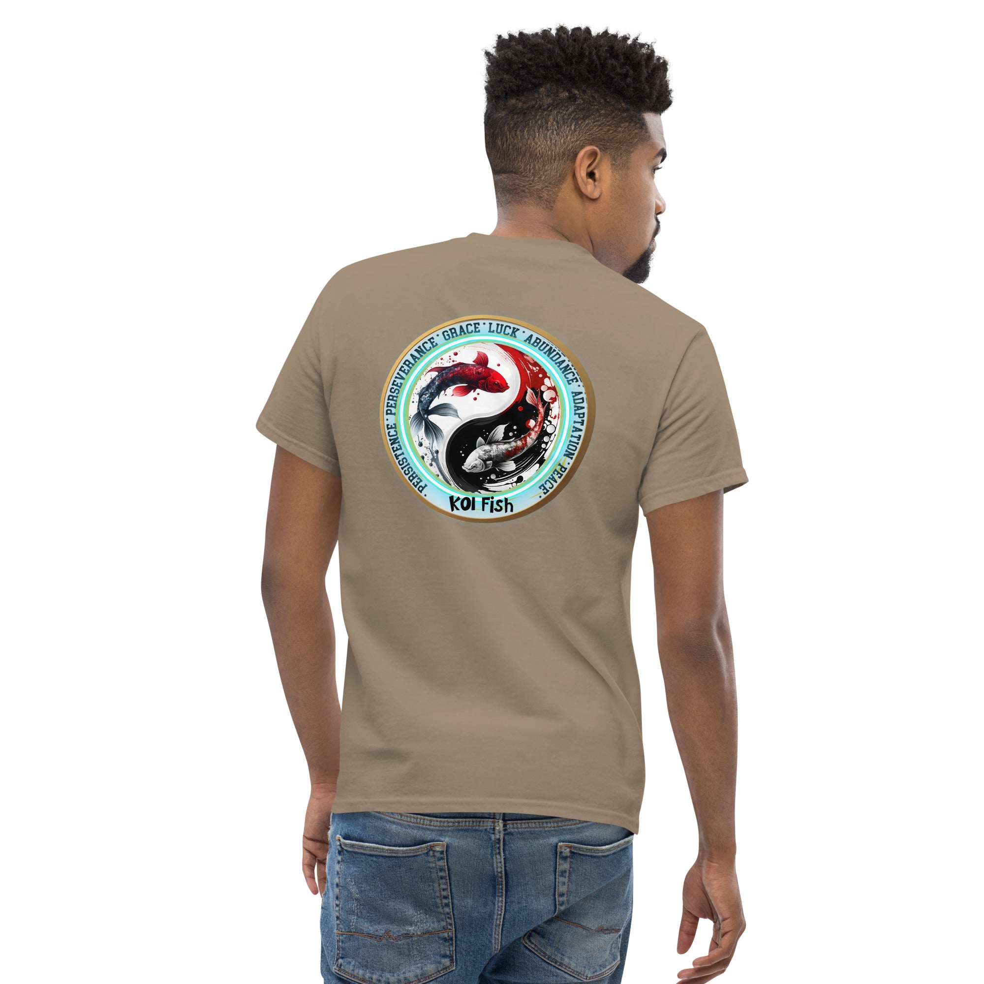 Mascot Spirit Animal Totem:  KOI FISH: Men’s Classic Tee T-Shirt: Gildan