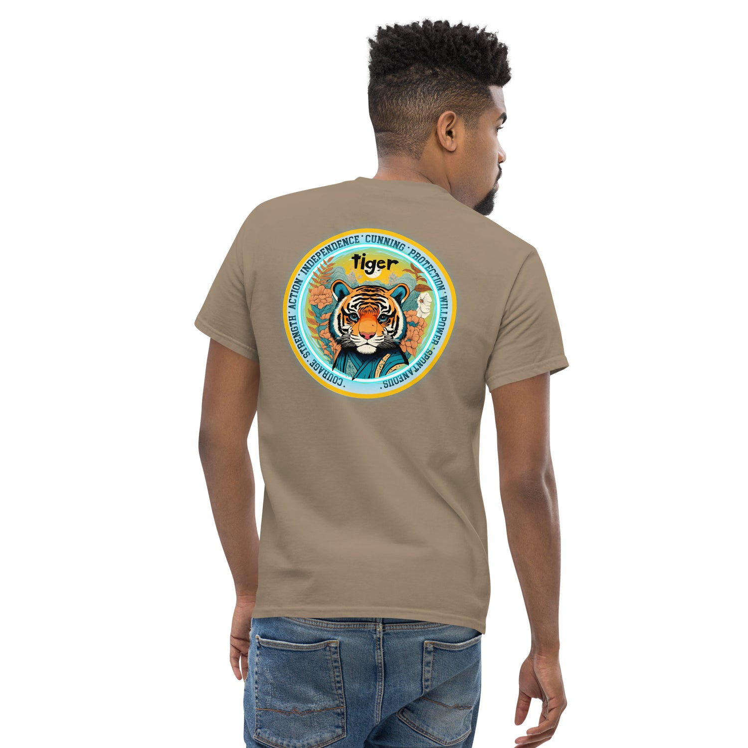 Mascot Spirit Animal Totem:  TIGER: Men’s Classic Tee T-Shirt: Gildan