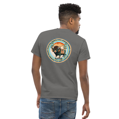 Mascot Spirit Animal Totem:  BUFFALO: Men’s Classic Tee T-Shirt: Gildan