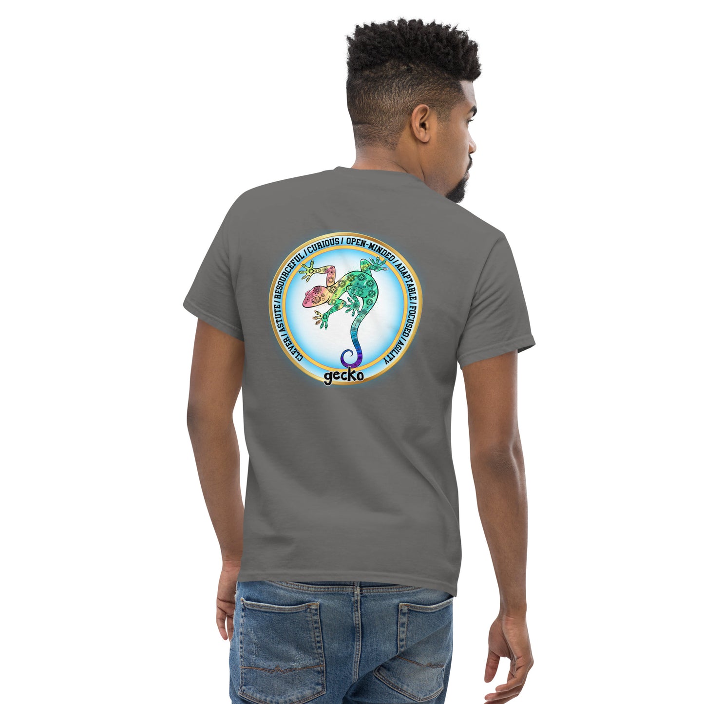 Mascot Spirit Animal Totem:  GECKO: Men’s Classic Tee T-Shirt: Gildan