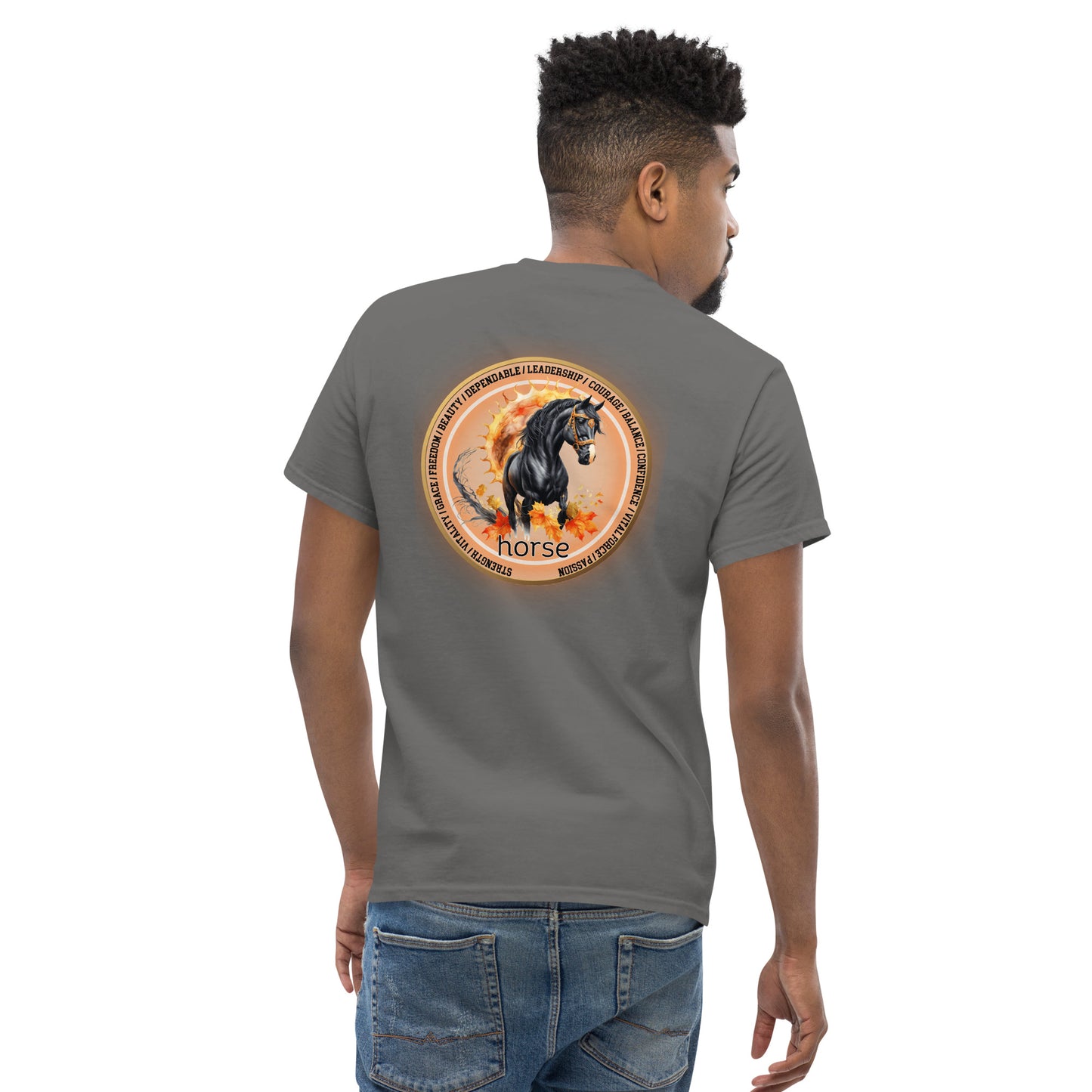 Mascot Spirit Animal Totem:  HORSE: Men’s Classic Tee T-Shirt: Gildan