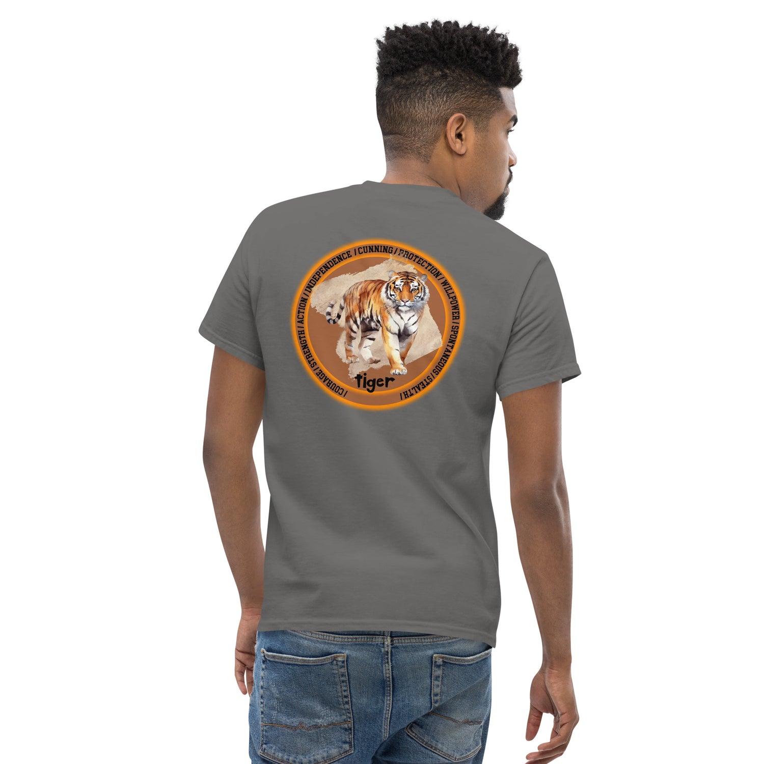 Mascot Spirit Animal Totem:  TIGER: Men’s Classic Tee T-Shirt: Gildan