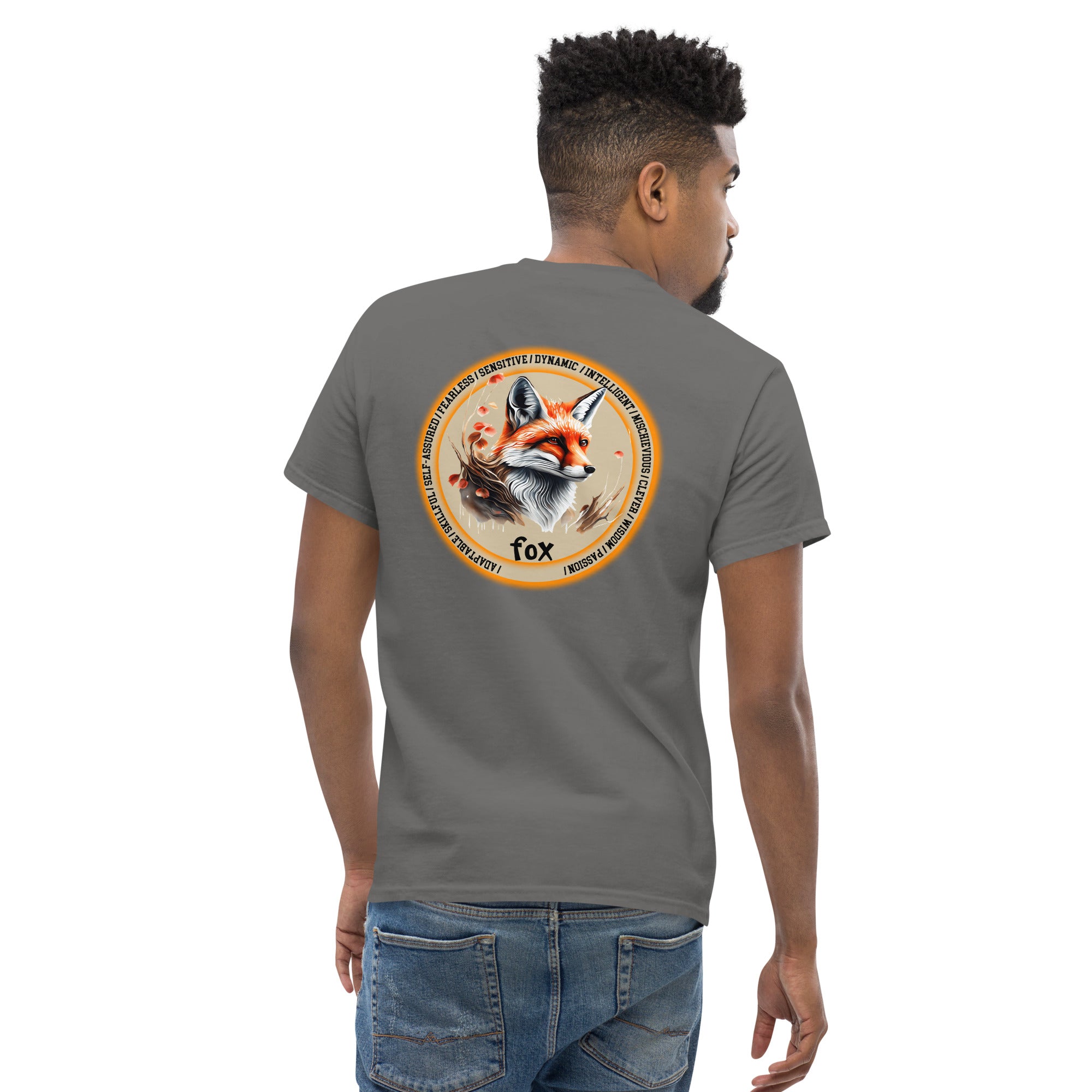 Mascot Spirit Animal Totem:  FOX: Men’s Classic Tee T-Shirt: Gildan