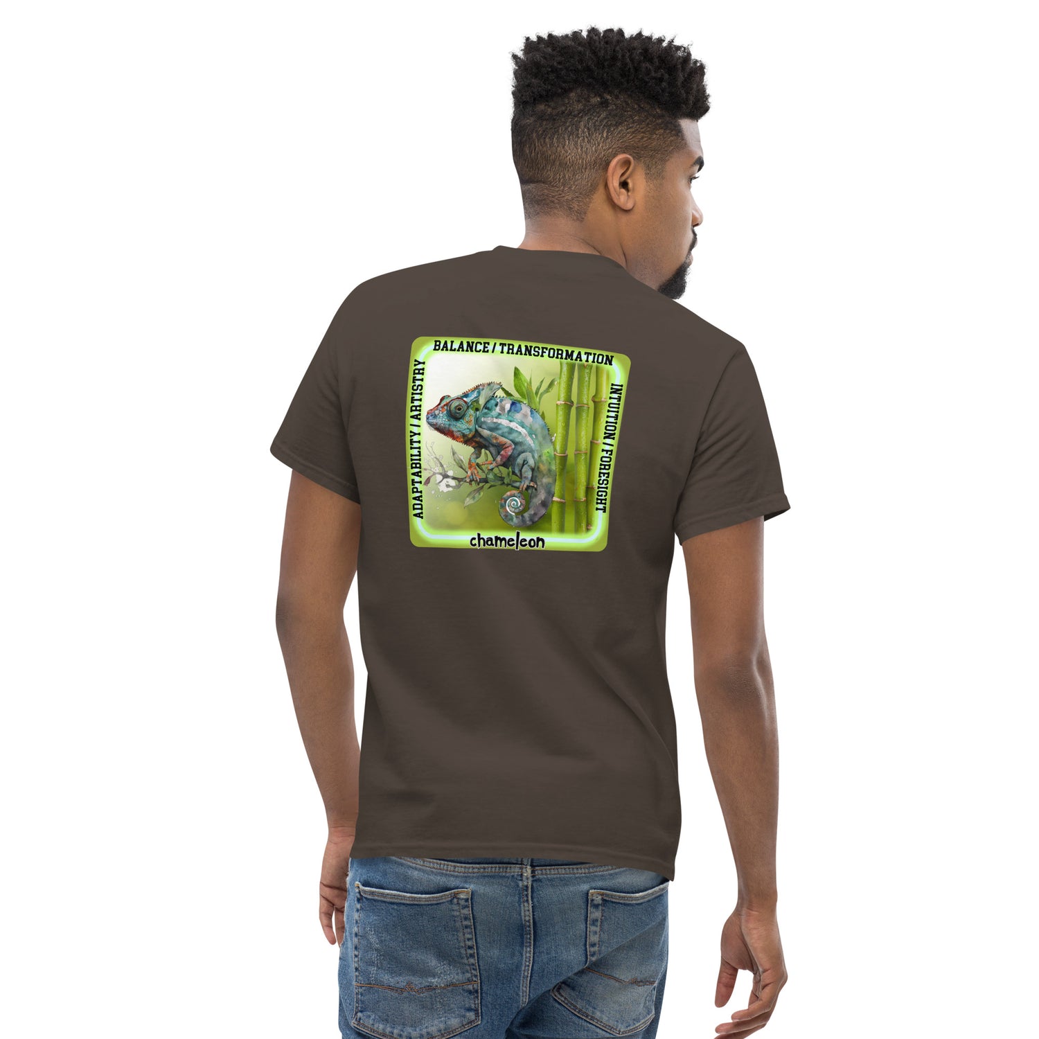 Mascot Spirit Animal Totem:  CHAMELEON: Men’s Classic Tee T-Shirt: Gildan