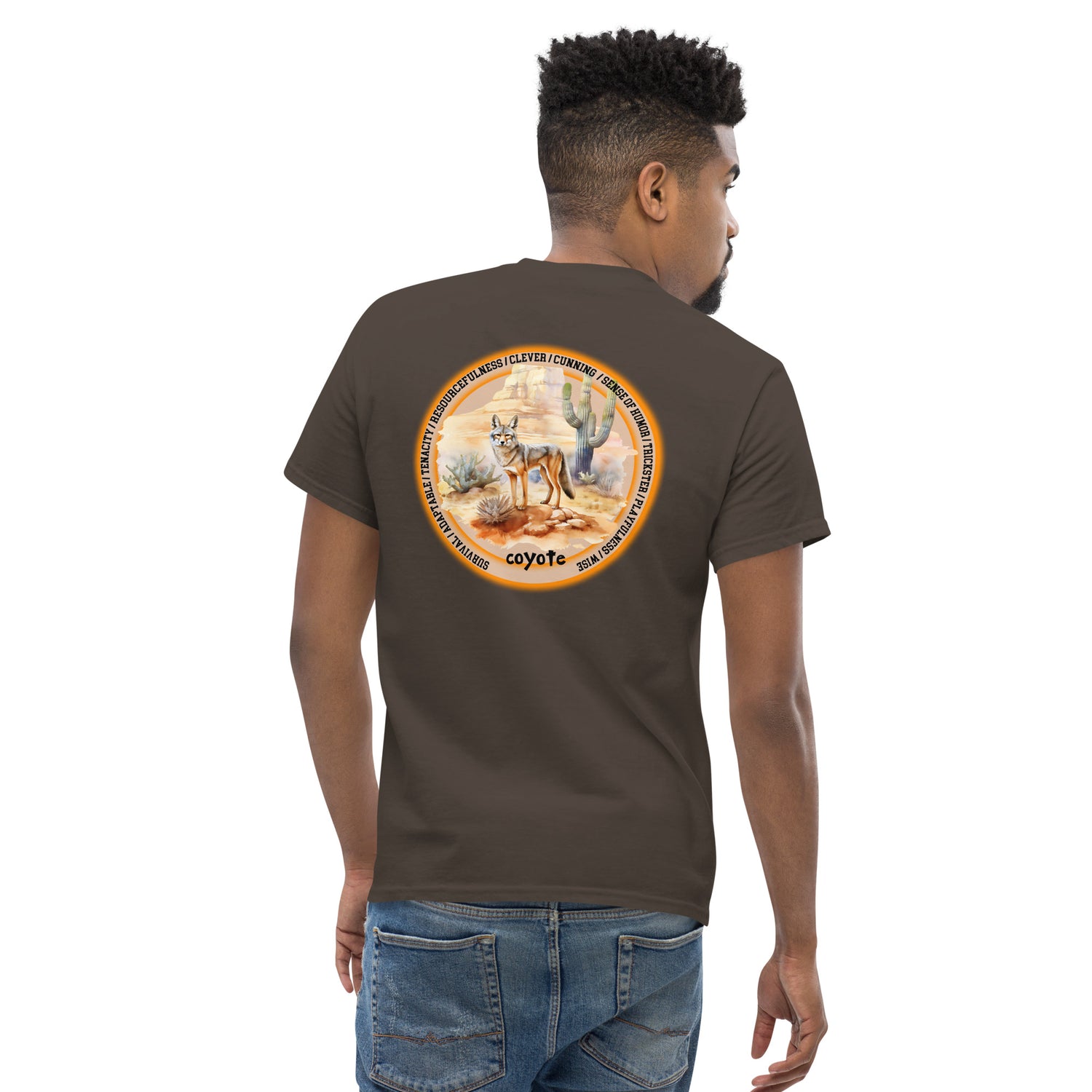 Mascot Spirit Animal Totem:  COYOTE: Men’s Classic Tee T-Shirt: Gildan