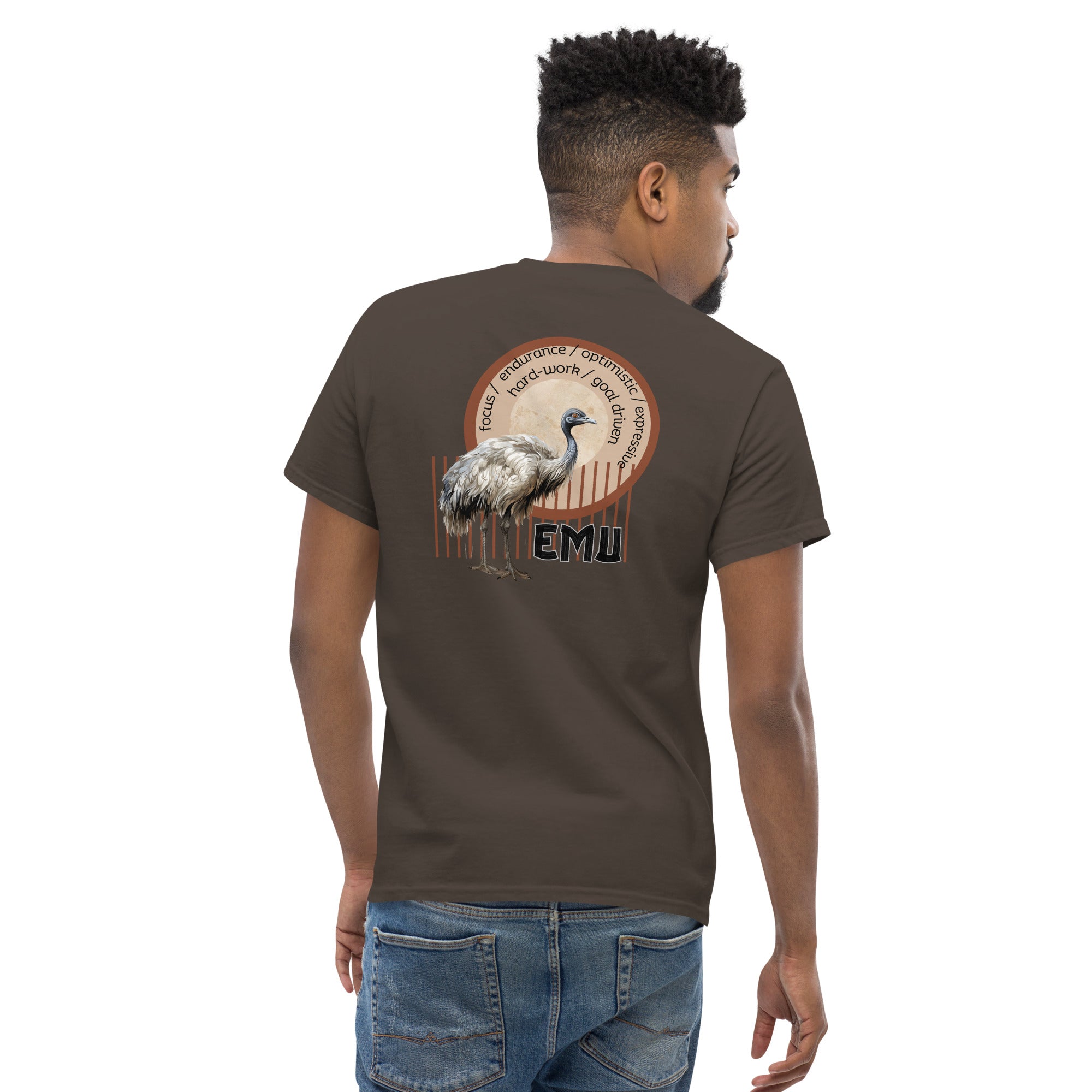 Mascot Spirit Animal Totem:  EMU: Men’s Classic Tee T-Shirt: Gildan