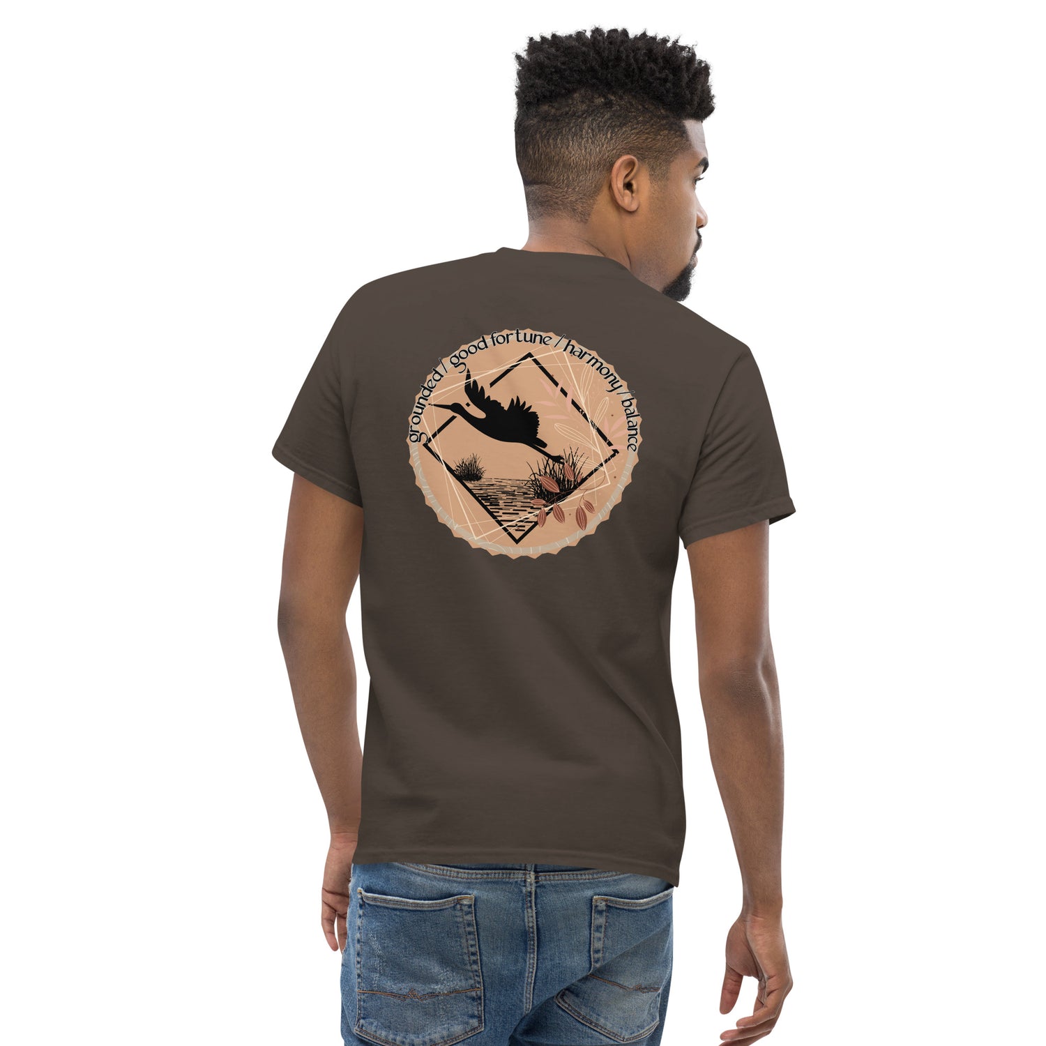 Mascot Spirit Animal Totem:  HERON: Men’s Classic Tee T-Shirt: Gildan