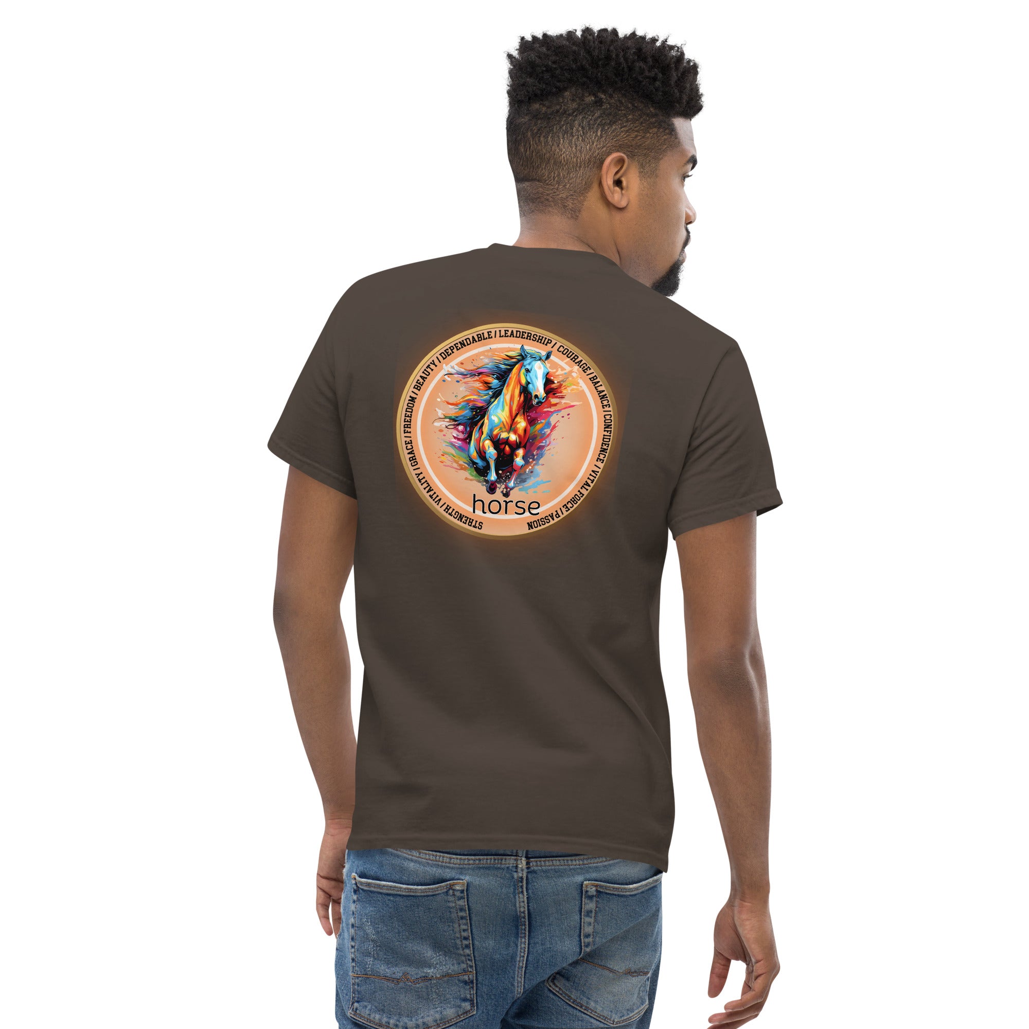 Mascot Spirit Animal Totem:  HORSE: Men’s Classic Tee T-Shirt: Gildan