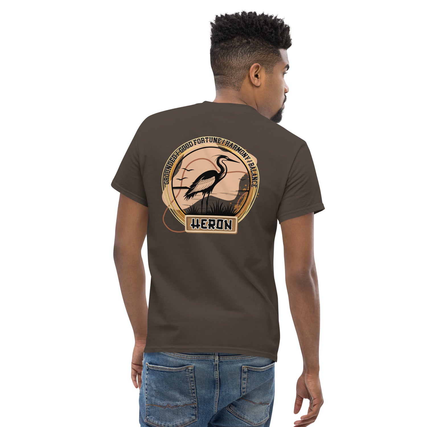 Mascot Spirit Animal Totem:  HERON: Men’s Classic Tee T-Shirt: Gildan