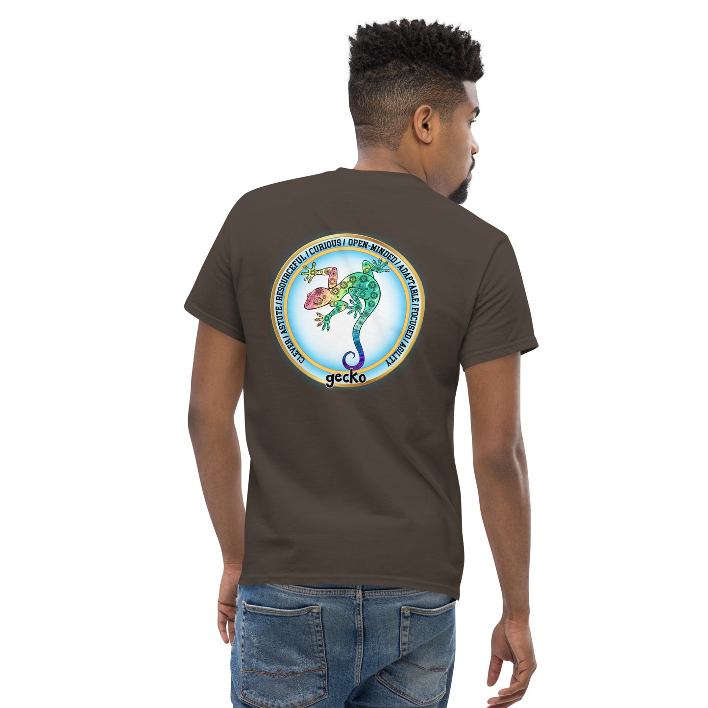 Mascot Spirit Animal Totem:  GECKO: Men’s Classic Tee T-Shirt: Gildan