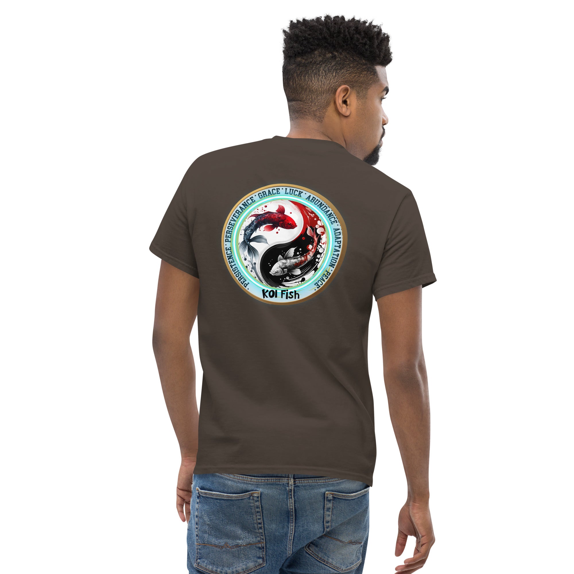 Mascot Spirit Animal Totem:  KOI FISH: Men’s Classic Tee T-Shirt: Gildan