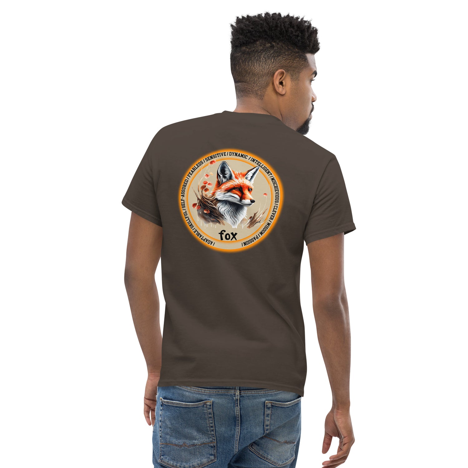 Mascot Spirit Animal Totem:  FOX: Men’s Classic Tee T-Shirt: Gildan