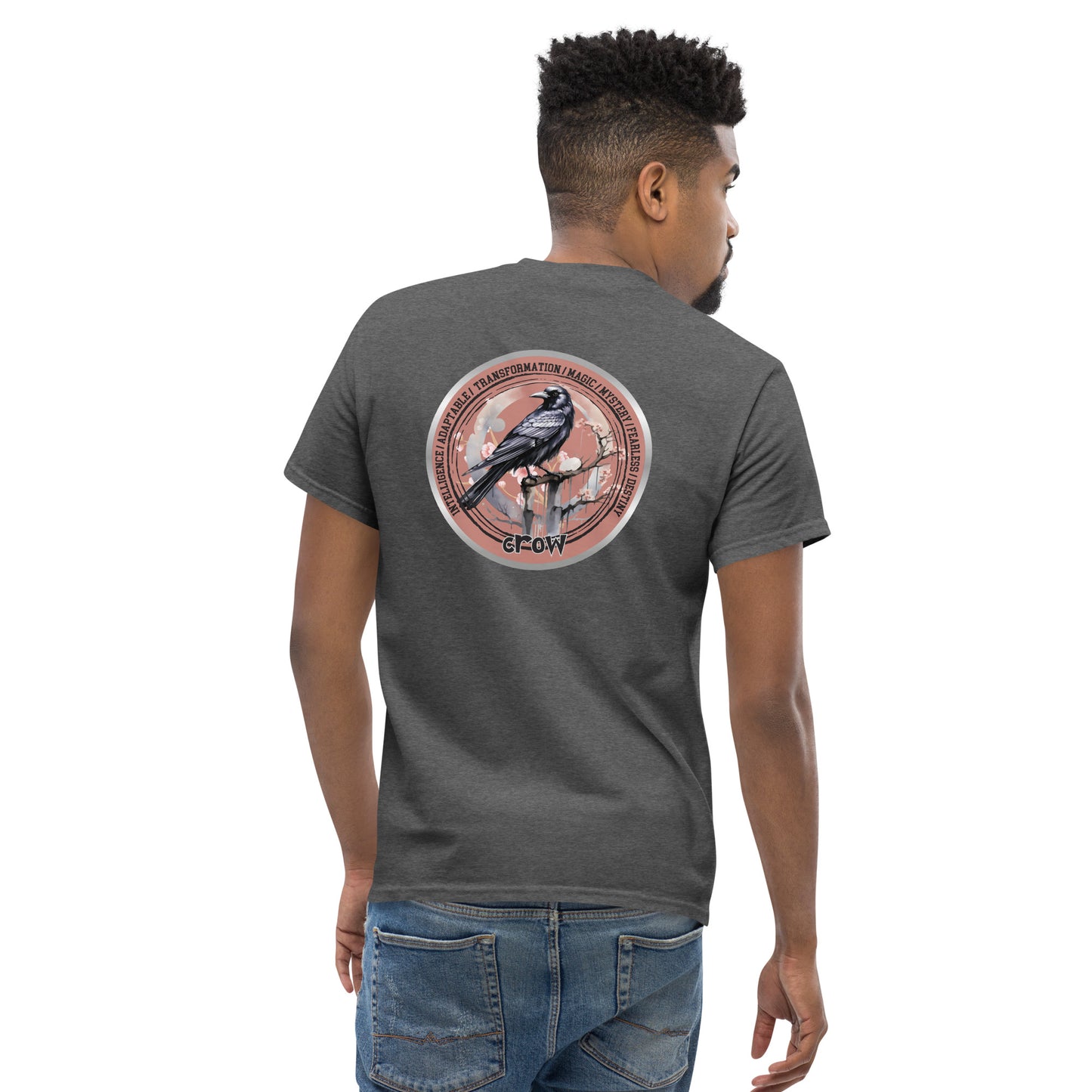 Mascot Spirit Animal Totem:  CROW: Men’s Classic Tee T-Shirt: Gildan