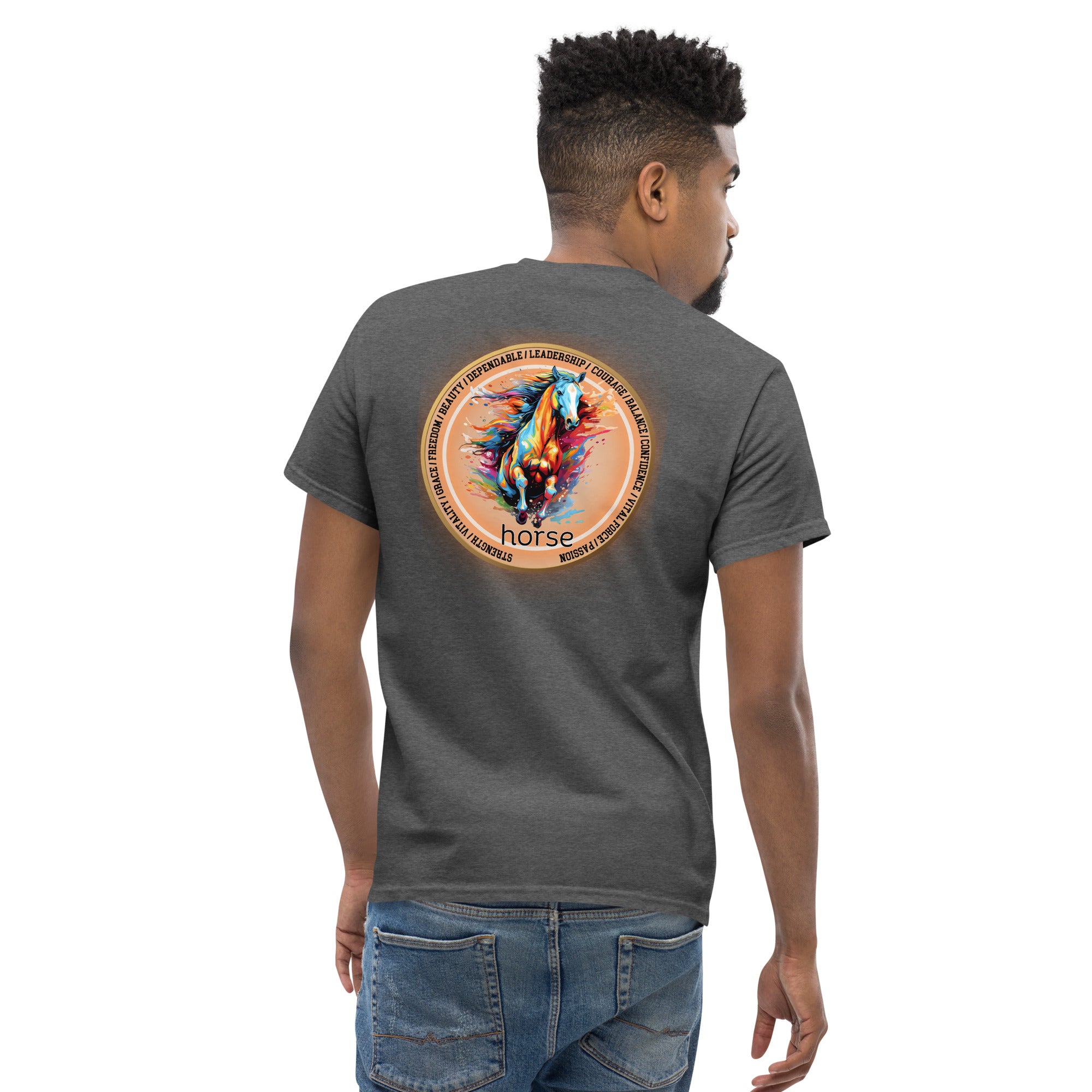 Mascot Spirit Animal Totem:  HORSE: Men’s Classic Tee T-Shirt: Gildan