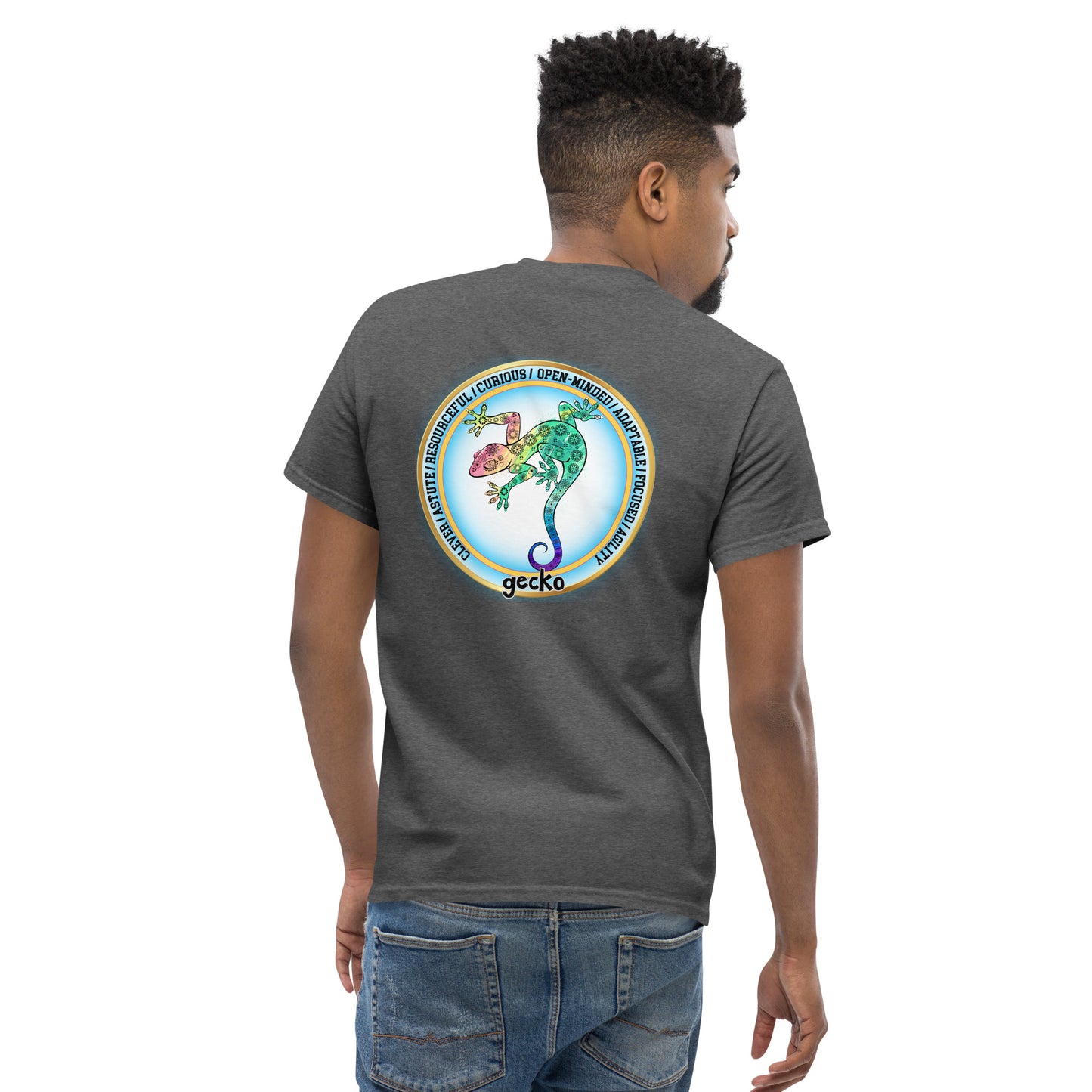 Mascot Spirit Animal Totem:  GECKO: Men’s Classic Tee T-Shirt: Gildan