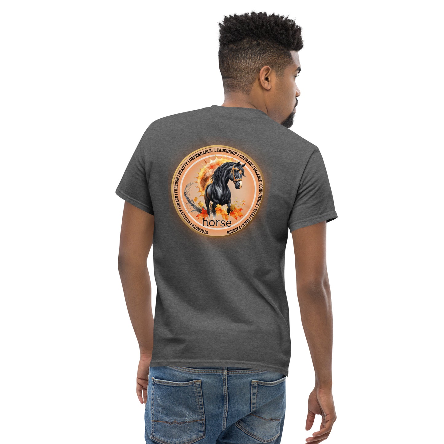Mascot Spirit Animal Totem:  HORSE: Men’s Classic Tee T-Shirt: Gildan