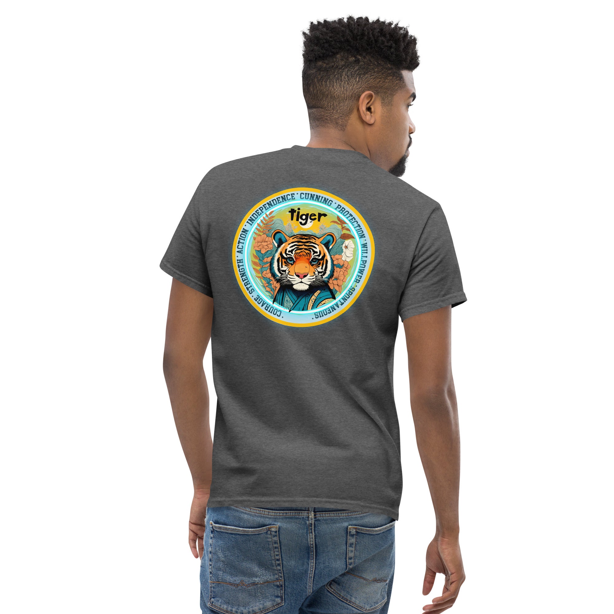 Mascot Spirit Animal Totem:  TIGER: Men’s Classic Tee T-Shirt: Gildan