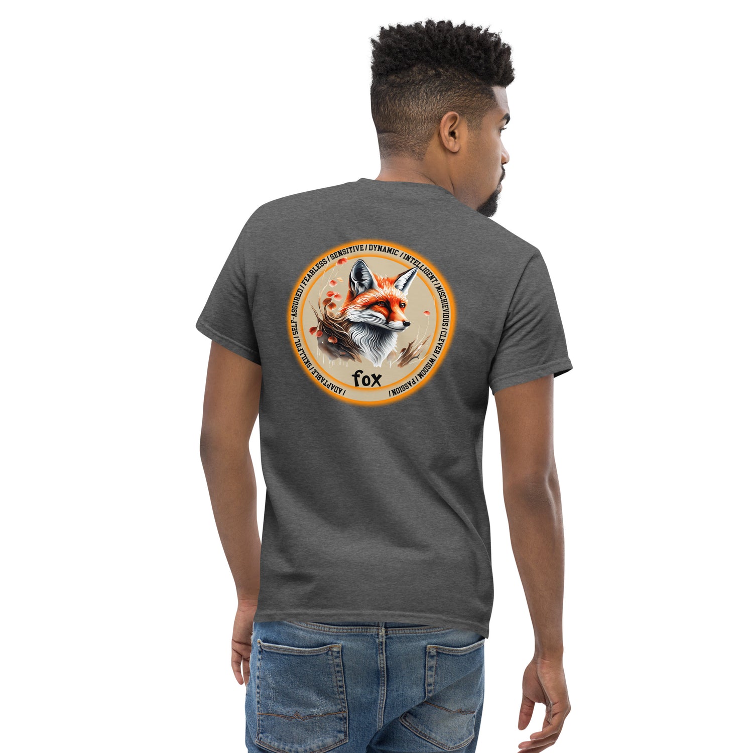 Mascot Spirit Animal Totem:  FOX: Men’s Classic Tee T-Shirt: Gildan