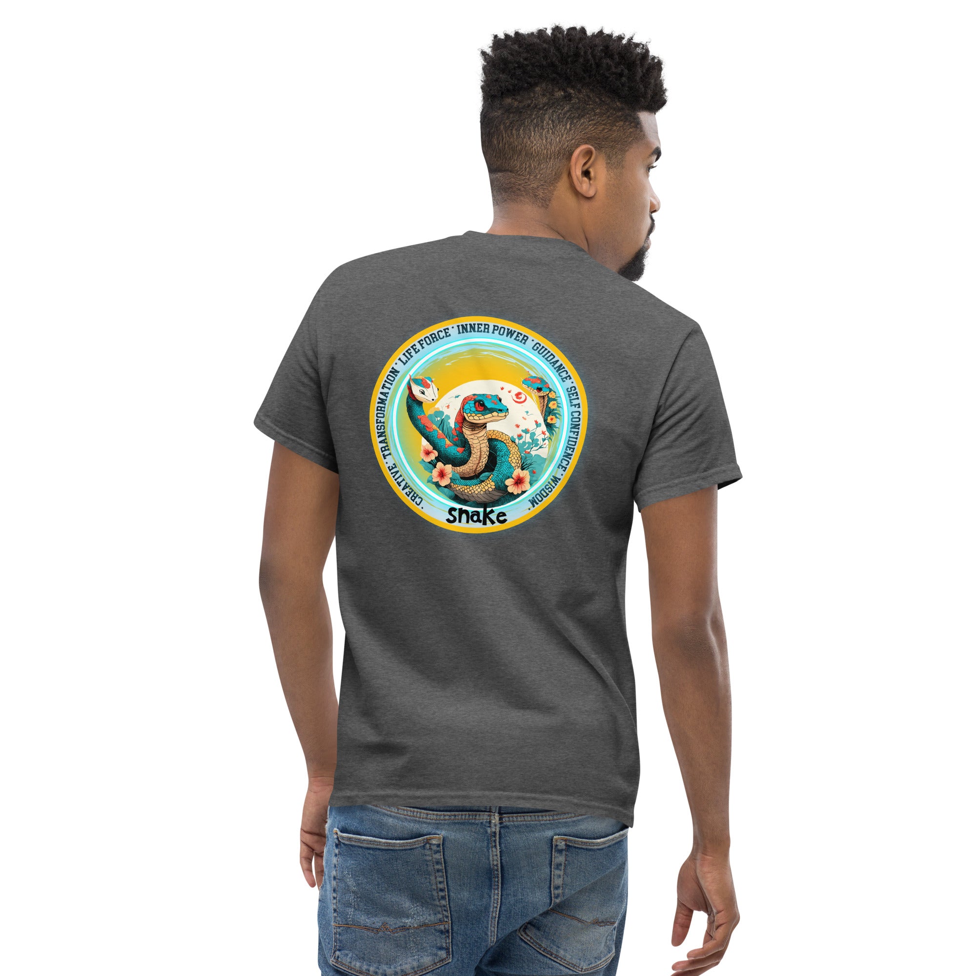 Mascot Spirit Animal Totem:  SNAKE: Men’s Classic Tee T-Shirt: Gildan