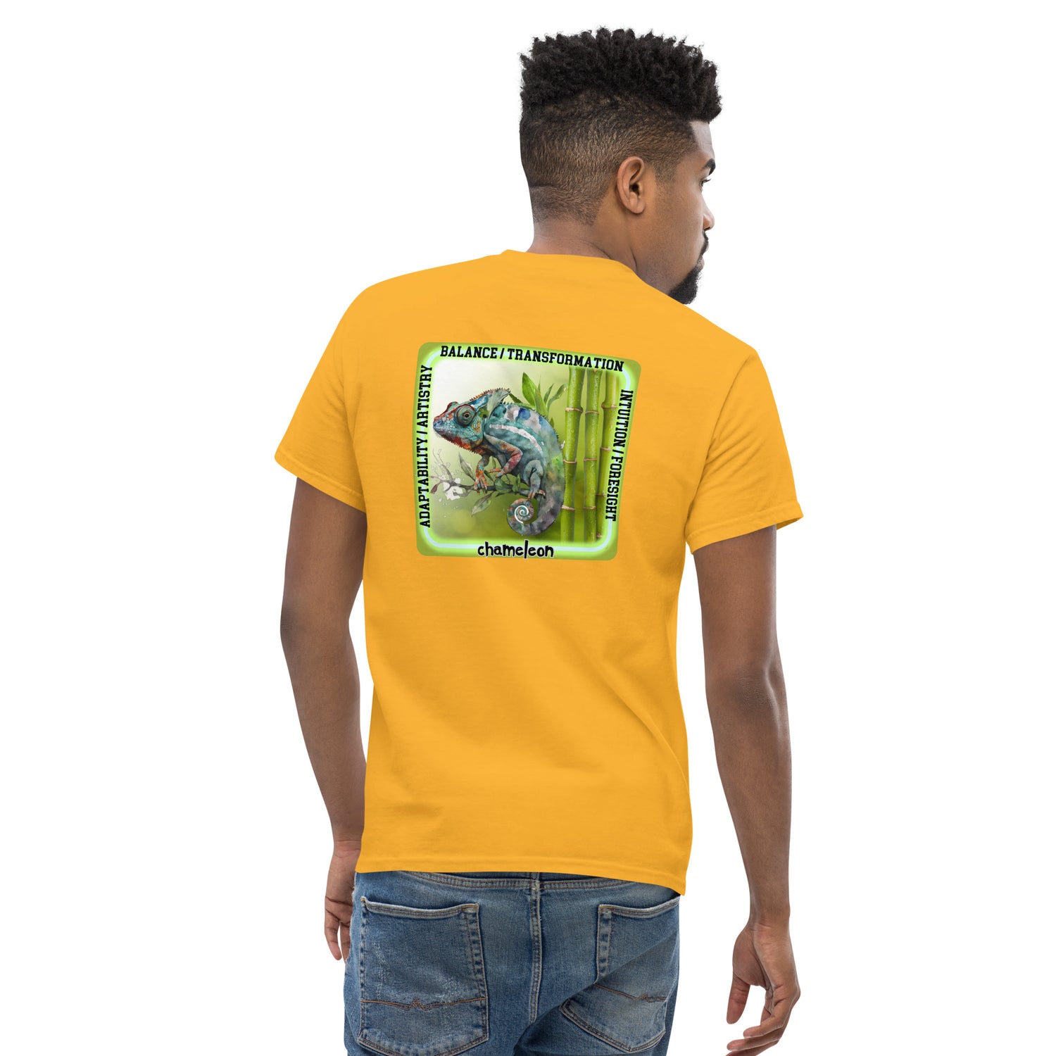 Mascot Spirit Animal Totem:  CHAMELEON: Men’s Classic Tee T-Shirt: Gildan