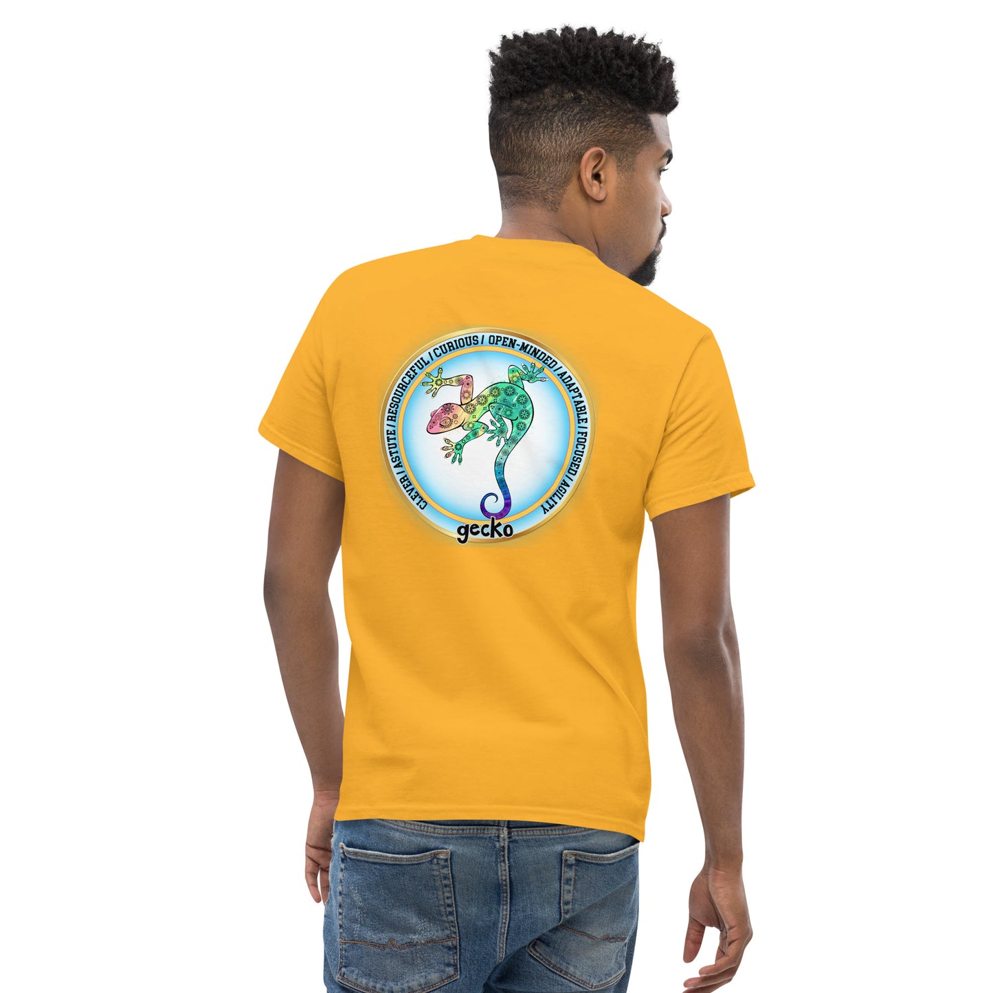 Mascot Spirit Animal Totem:  GECKO: Men’s Classic Tee T-Shirt: Gildan
