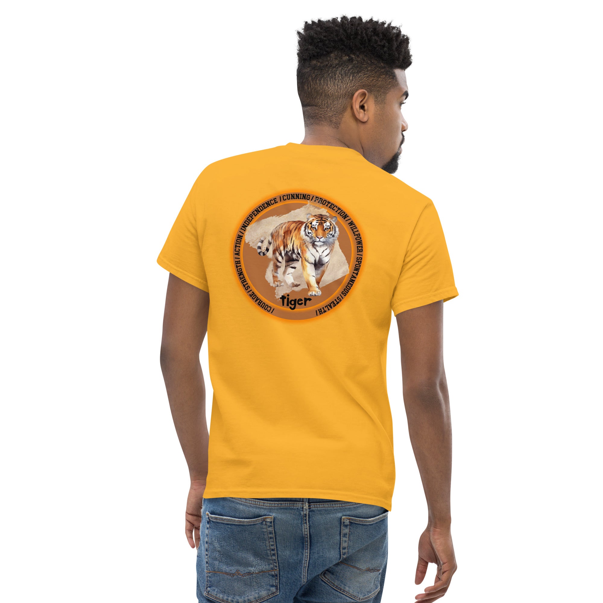 Mascot Spirit Animal Totem:  TIGER: Men’s Classic Tee T-Shirt: Gildan