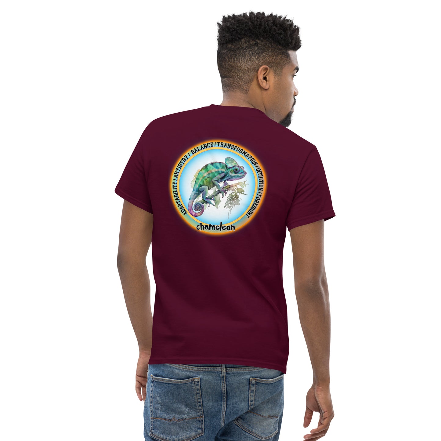 Mascot Spirit Animal Totem:  CHAMELEON: Men’s Classic Tee T-Shirt: Gildan