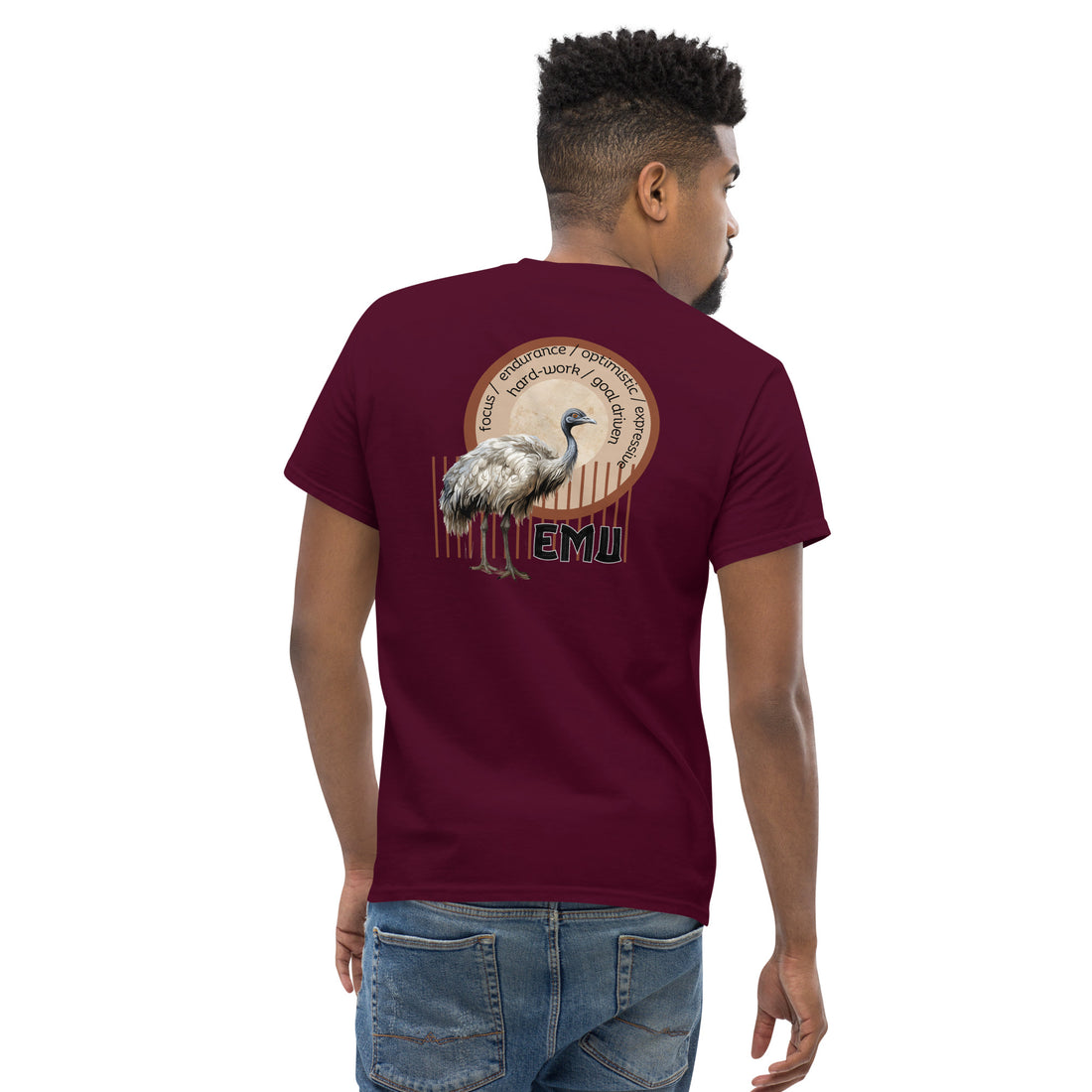 Mascot Spirit Animal Totem:  EMU: Men’s Classic Tee T-Shirt: Gildan