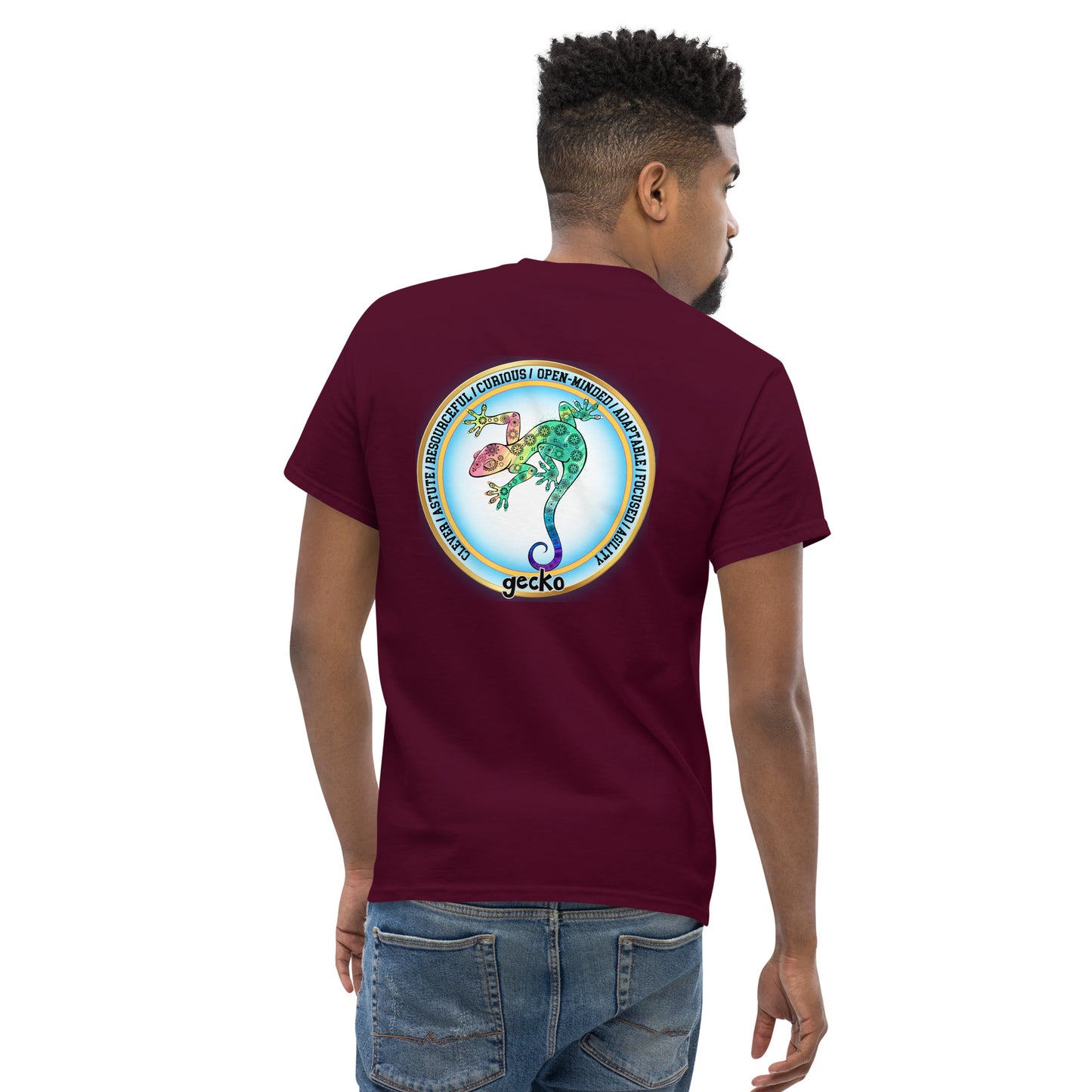 Mascot Spirit Animal Totem:  GECKO: Men’s Classic Tee T-Shirt: Gildan