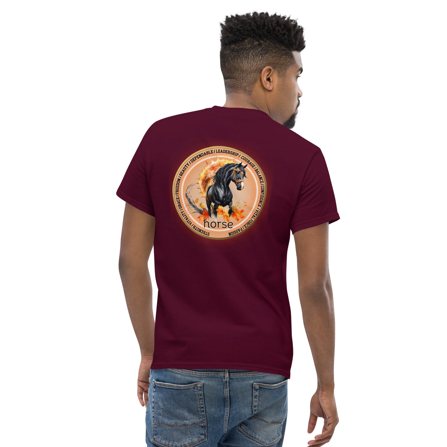 Mascot Spirit Animal Totem:  HORSE: Men’s Classic Tee T-Shirt: Gildan