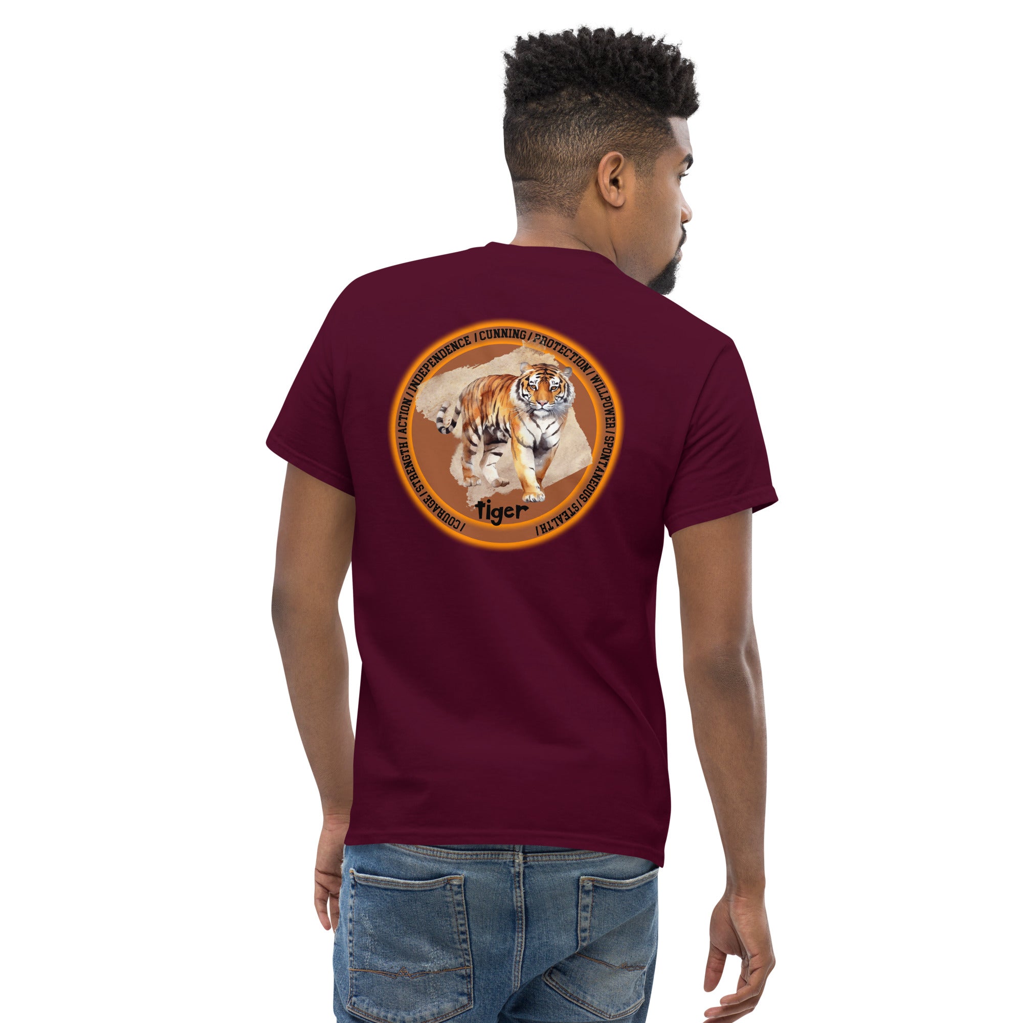 Mascot Spirit Animal Totem:  TIGER: Men’s Classic Tee T-Shirt: Gildan