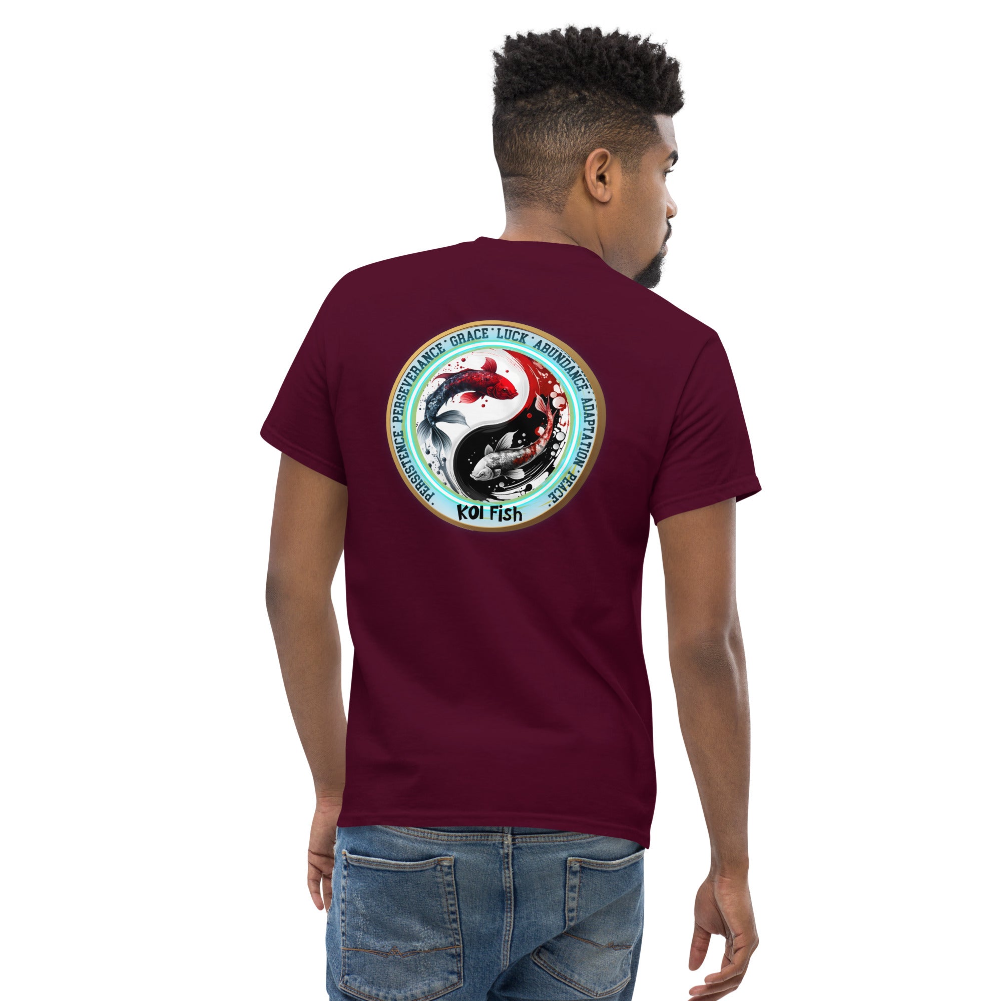 Mascot Spirit Animal Totem:  KOI FISH: Men’s Classic Tee T-Shirt: Gildan