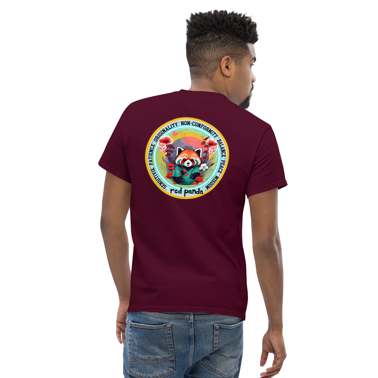 Mascot Spirit Animal Totem:  RED PANDA: Men’s Classic Tee T-Shirt: Gildan