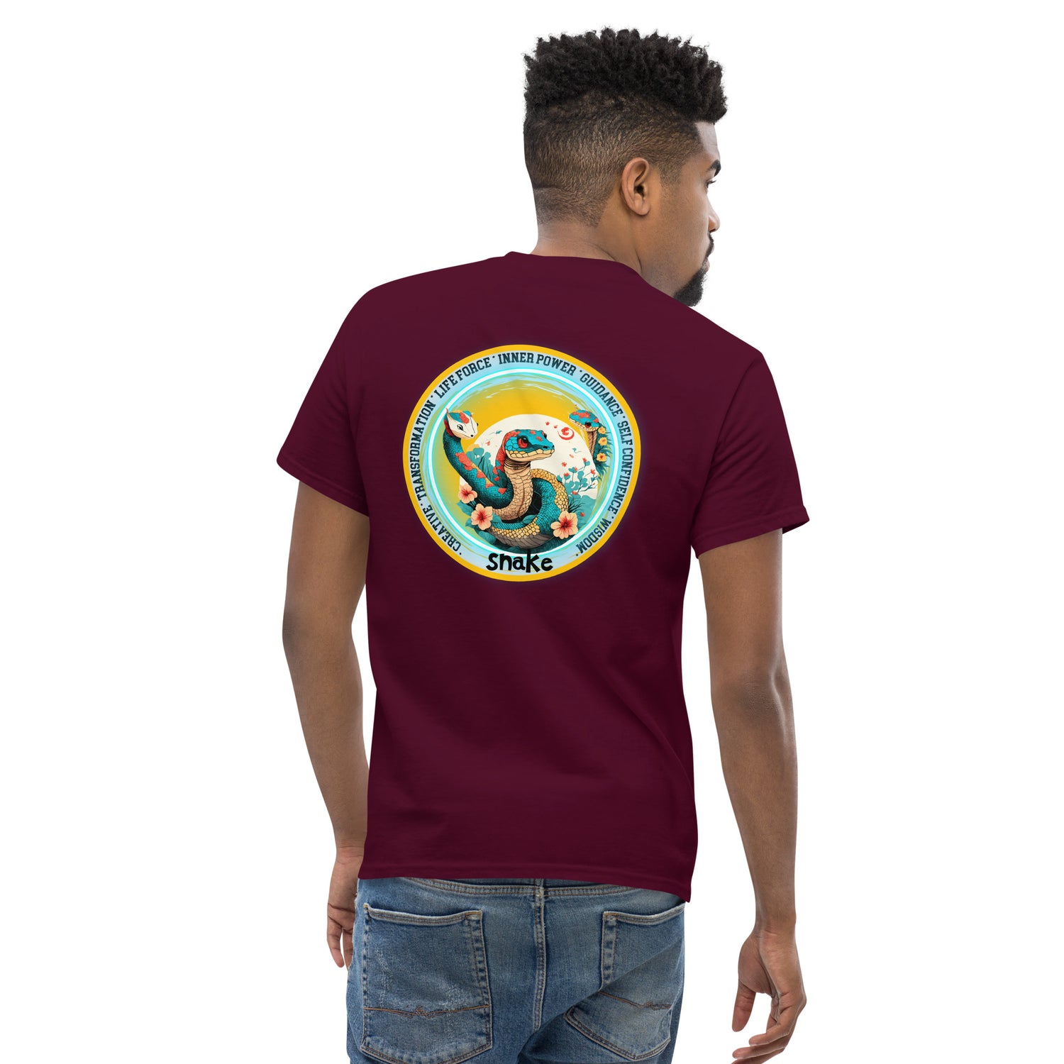 Mascot Spirit Animal Totem:  SNAKE: Men’s Classic Tee T-Shirt: Gildan