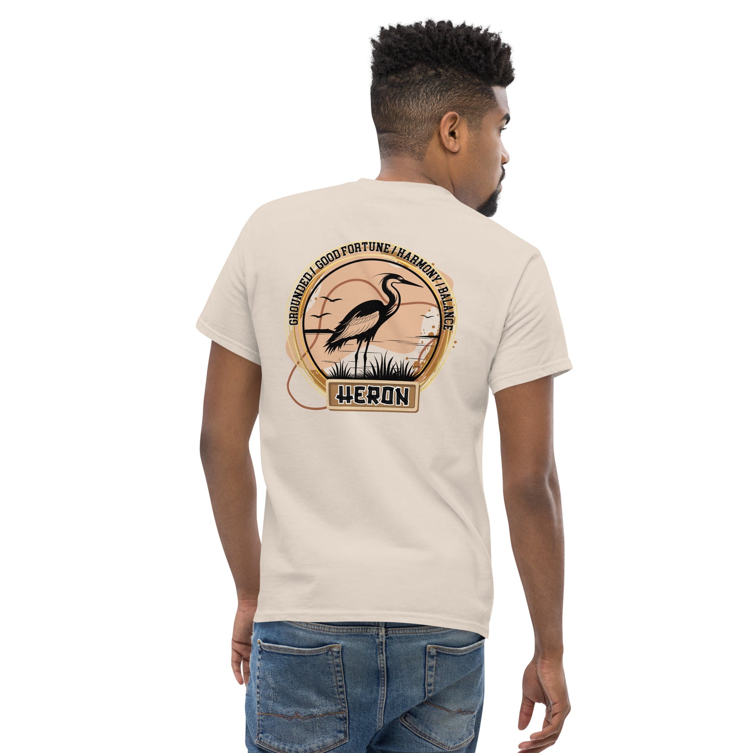 Mascot Spirit Animal Totem:  HERON: Men’s Classic Tee T-Shirt: Gildan