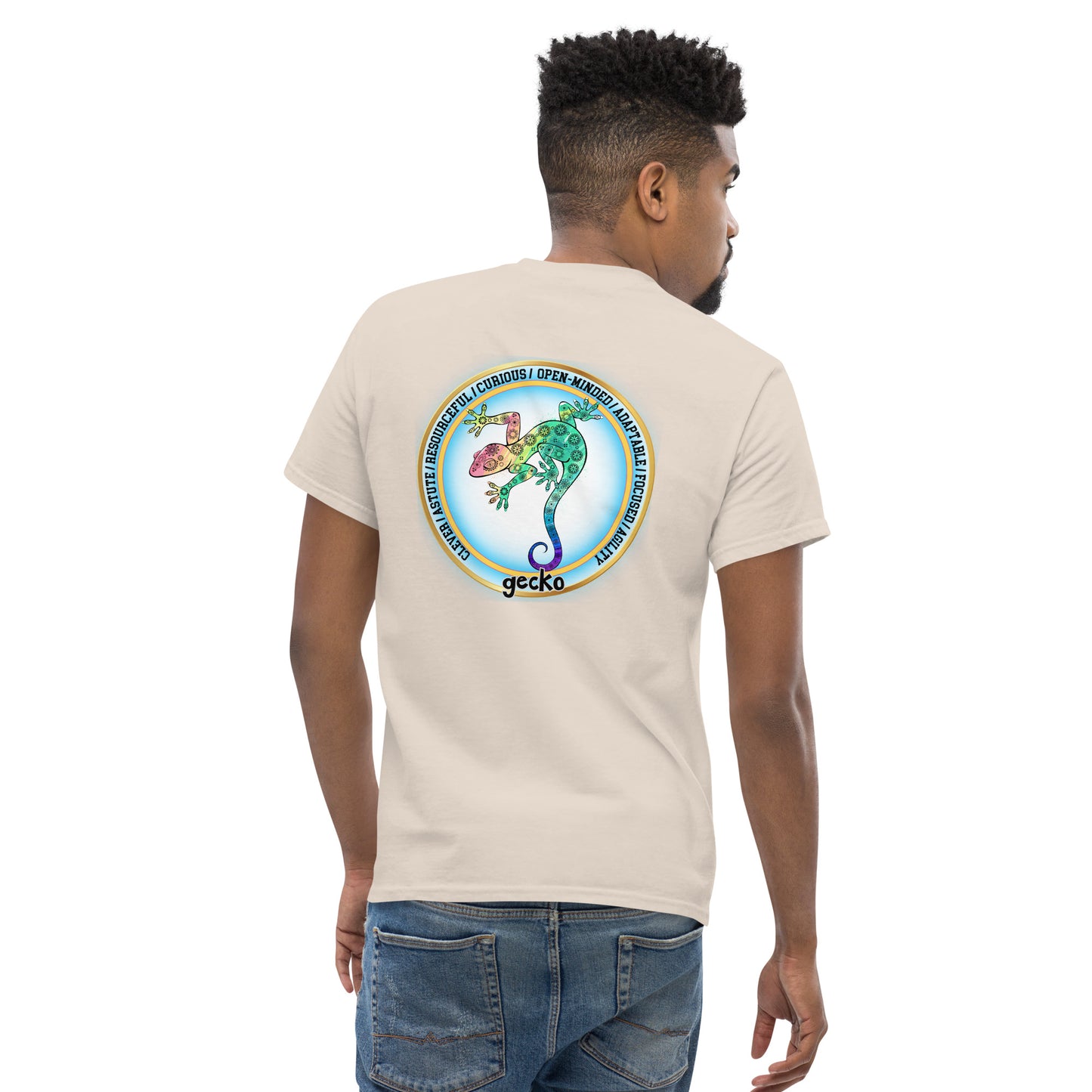 Mascot Spirit Animal Totem:  GECKO: Men’s Classic Tee T-Shirt: Gildan