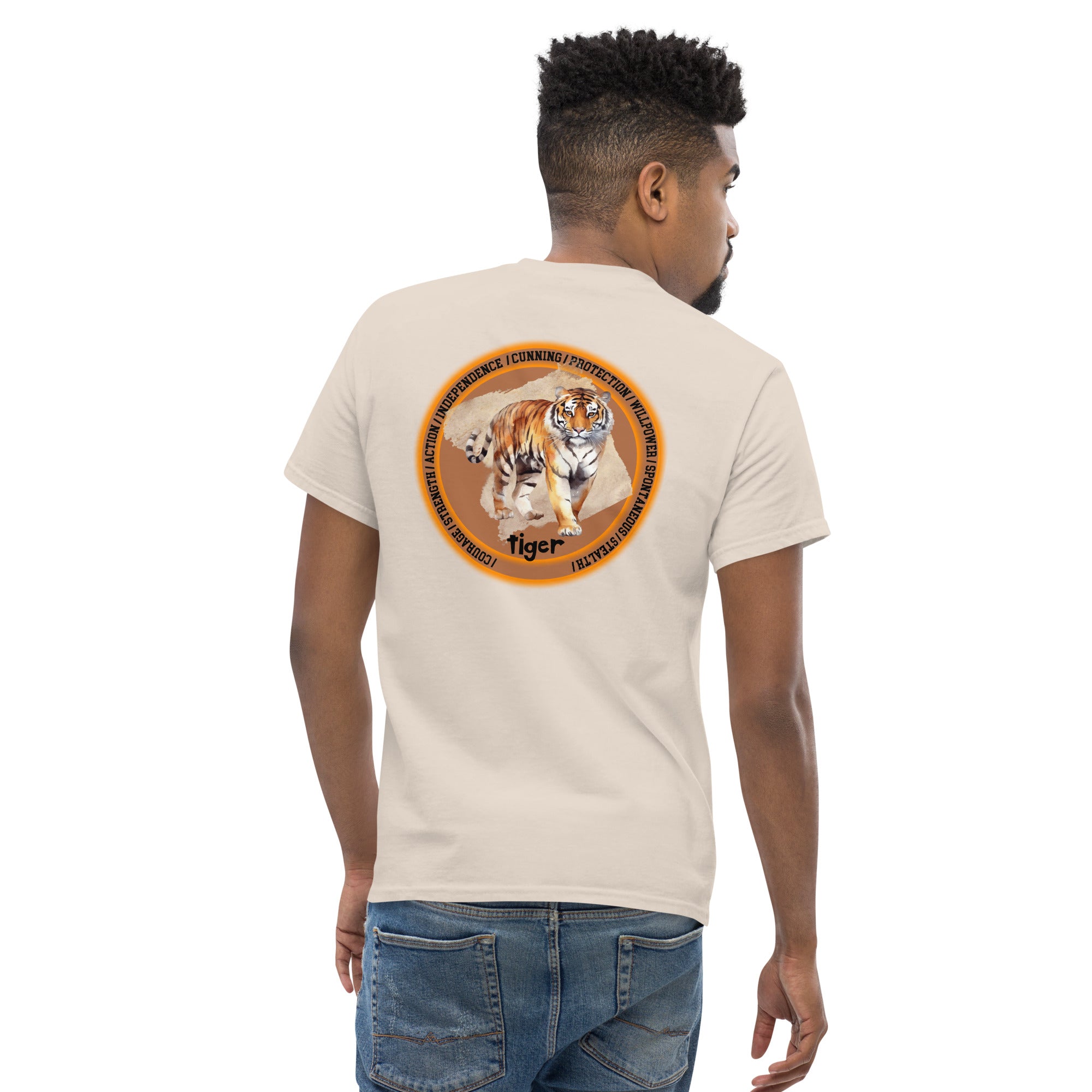 Mascot Spirit Animal Totem:  TIGER: Men’s Classic Tee T-Shirt: Gildan