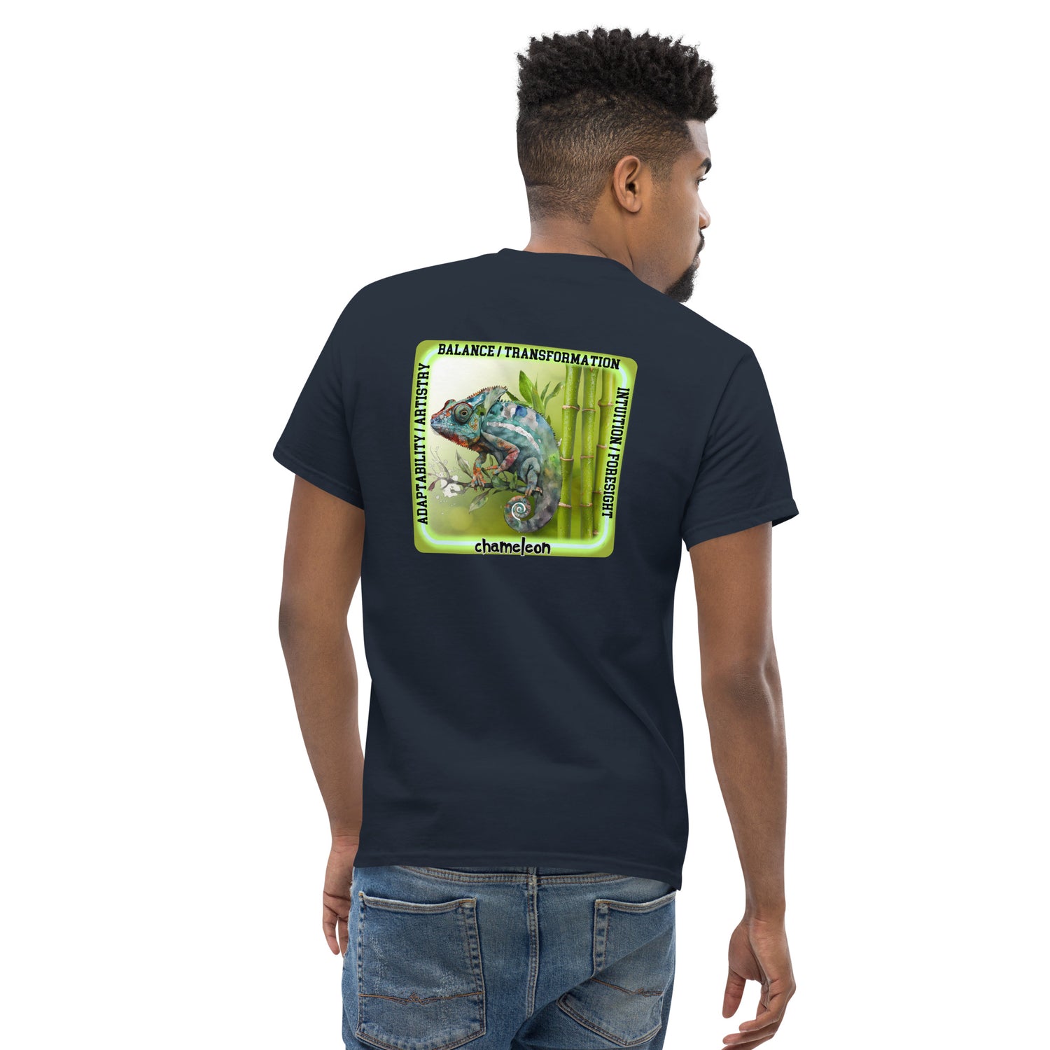 Mascot Spirit Animal Totem:  CHAMELEON: Men’s Classic Tee T-Shirt: Gildan