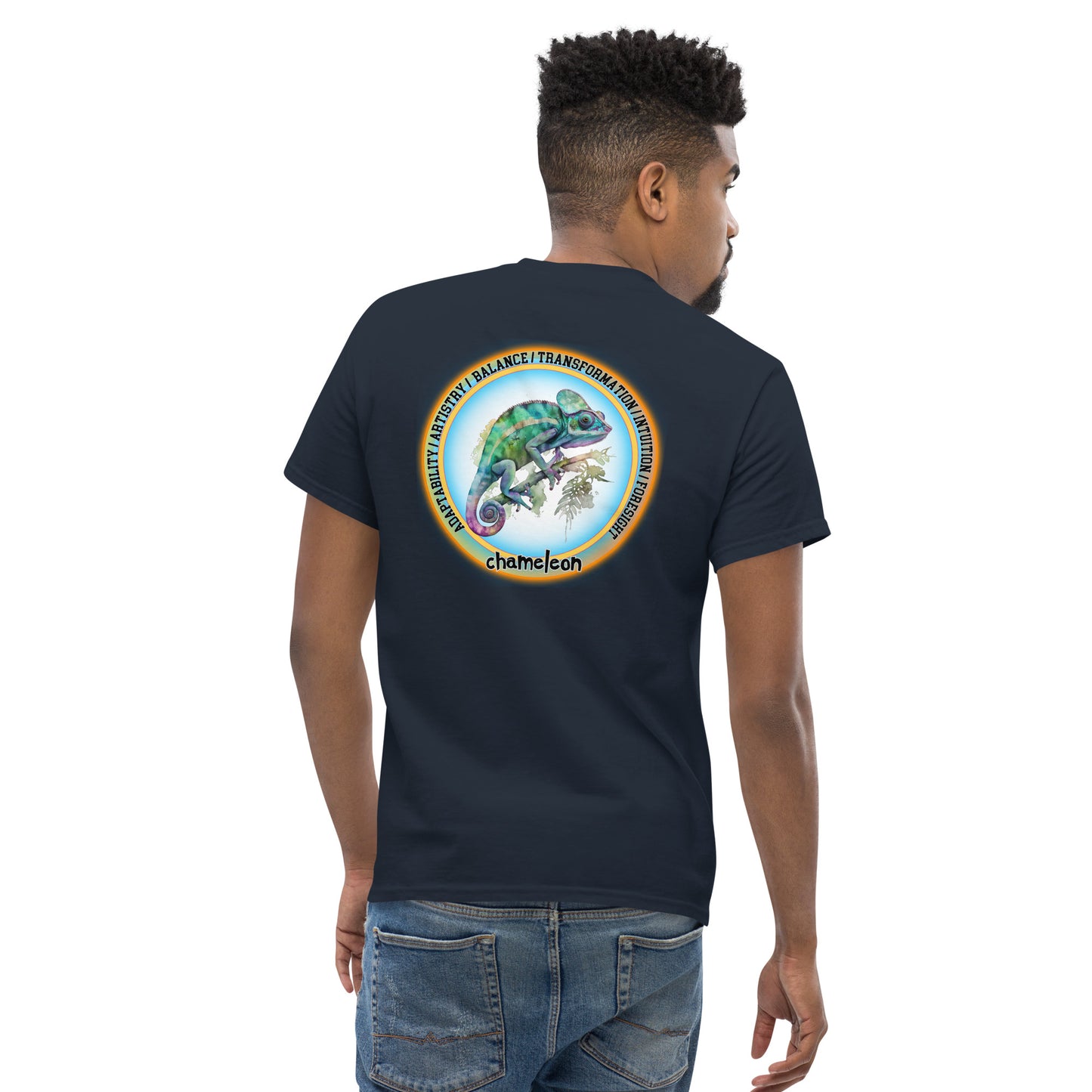Mascot Spirit Animal Totem:  CHAMELEON: Men’s Classic Tee T-Shirt: Gildan