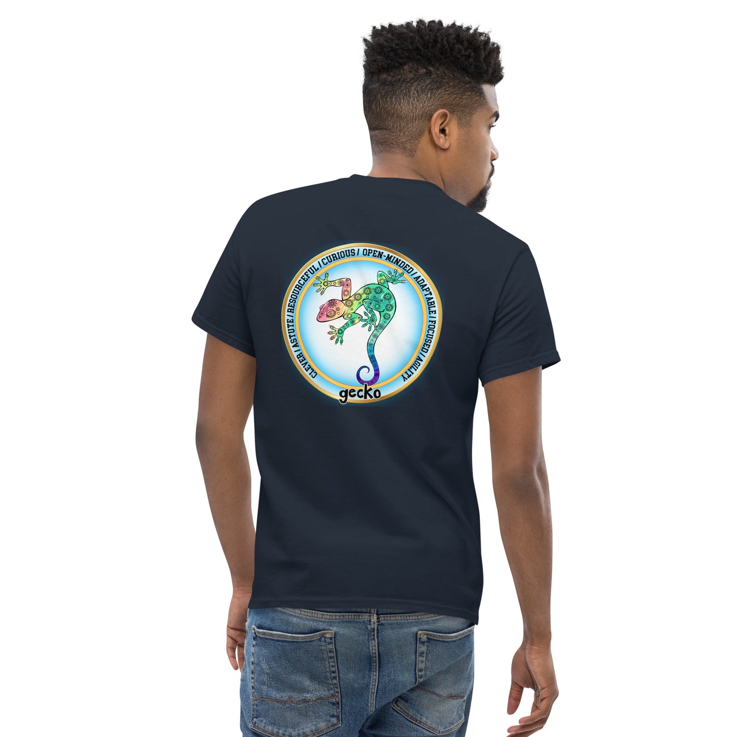 Mascot Spirit Animal Totem:  GECKO: Men’s Classic Tee T-Shirt: Gildan